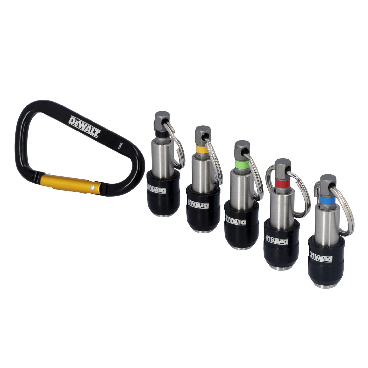 DeWalt 1 in. Hardened Alloy Steel Key Ring Quick-Change Hex Extension 1/4 in. Hex Shank 5 pc