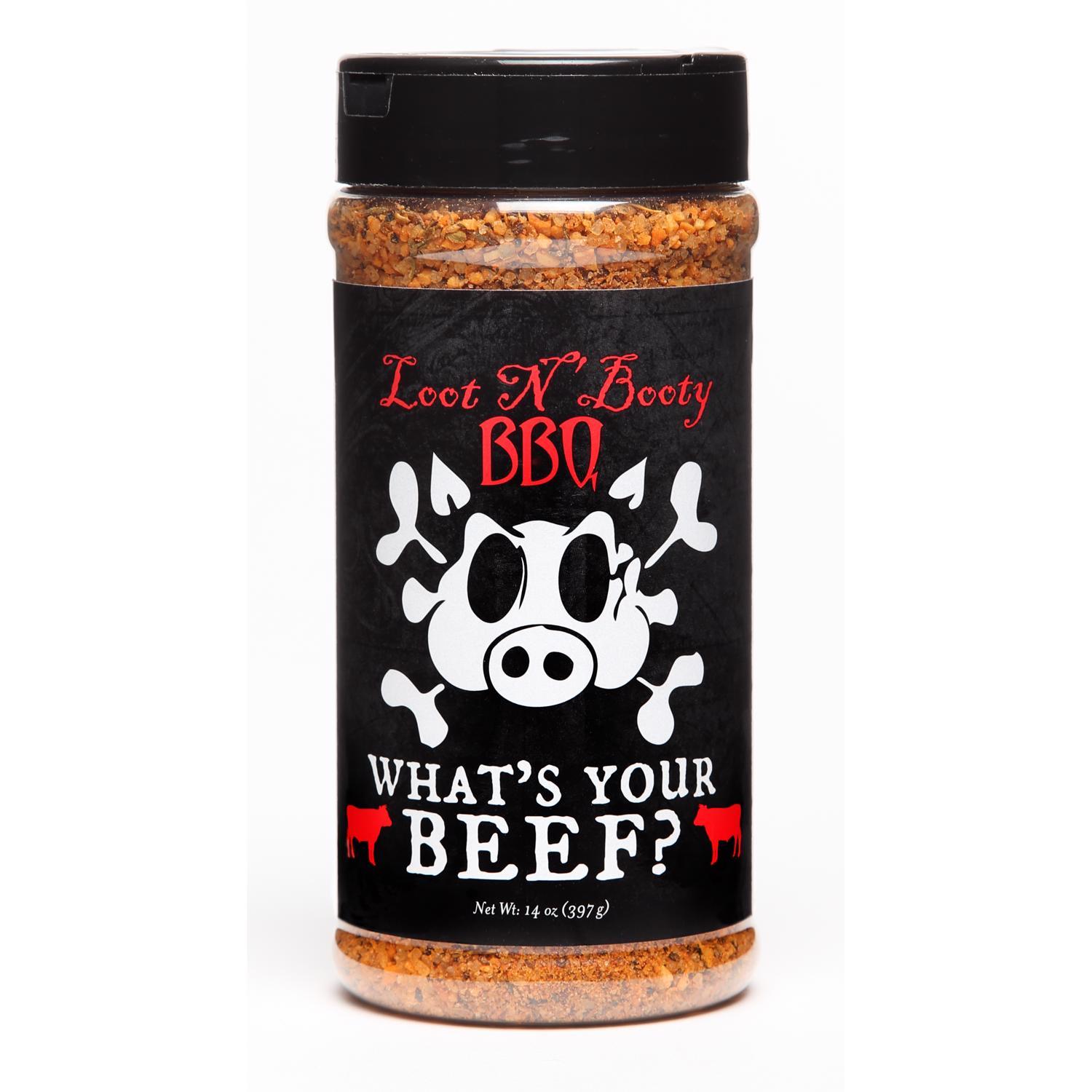 Loot N' Booty What's Your Beef BBQ Rub 14 oz