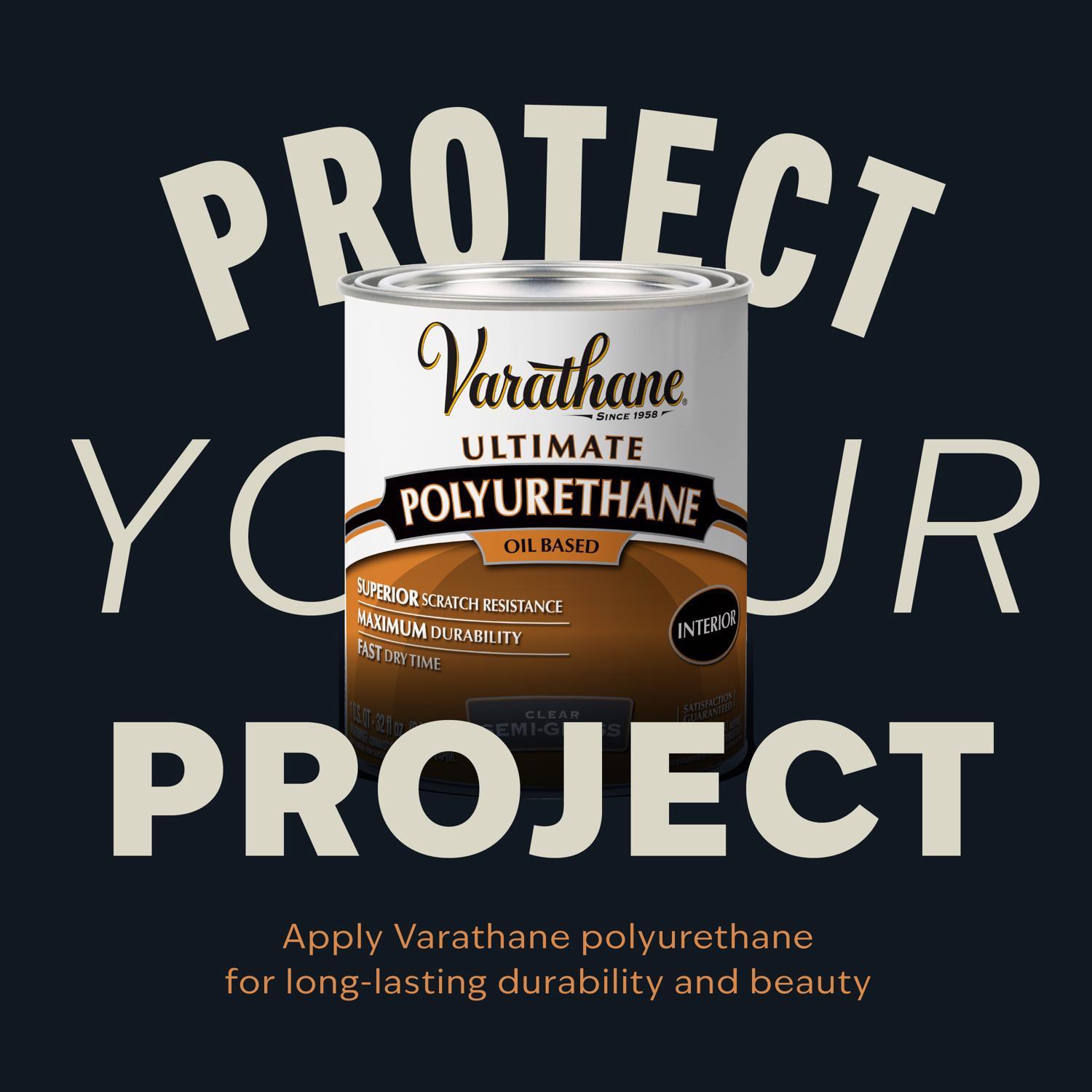 Varathane Semi-Transparent Golden Oak Oil-Based Urethane Modified Alkyd Fast Dry Wood Stain 1 qt
