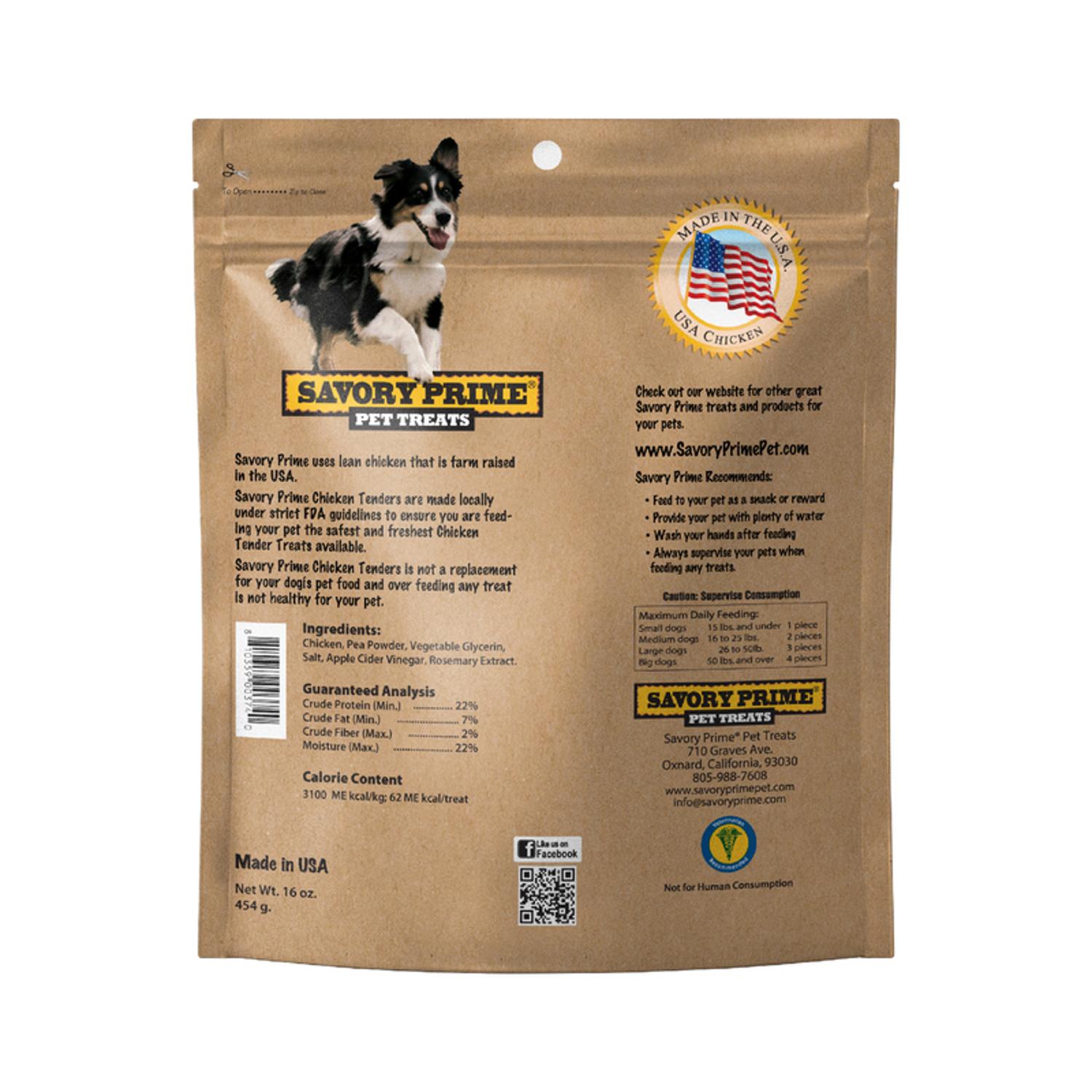 Savory Prime USA Tenders Chicken Grain Free Jerky Tenders For Dogs 16 oz