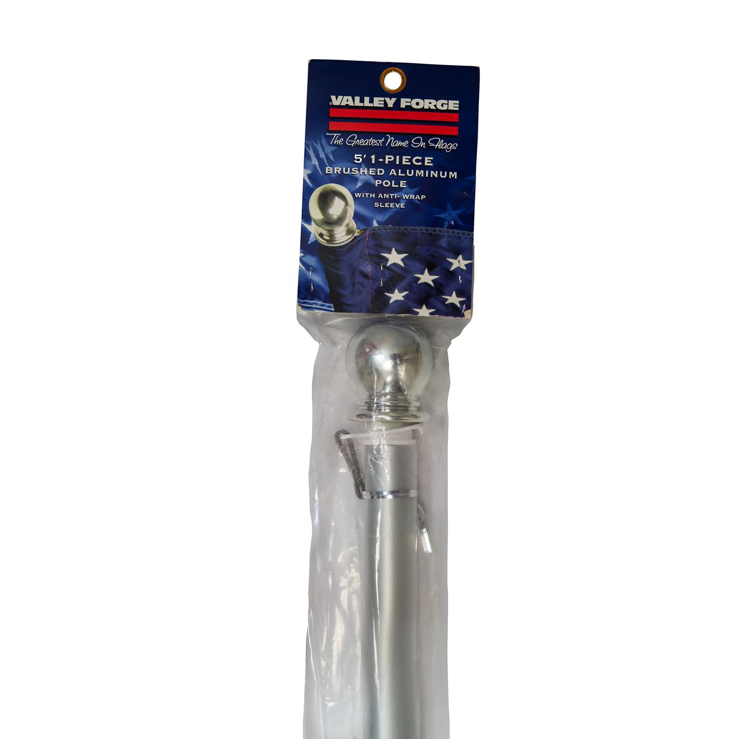 Valley Forge 5 ft. L Aluminum Flag Pole Brushed