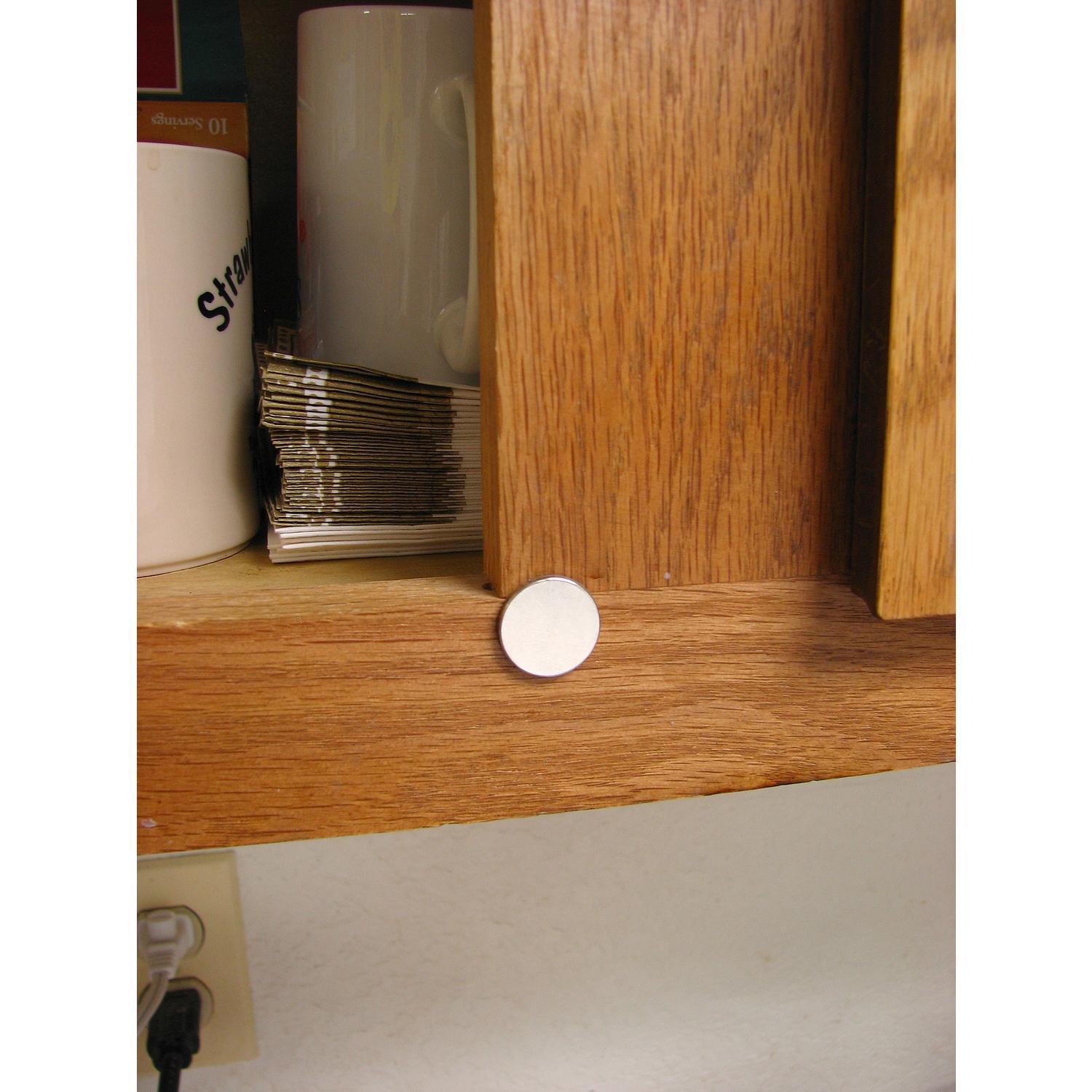 Magnet Source 0.75 in. L X 0.75 in. W Silver Disc Magnets with Adhesive 3.91 lb. pull 5 pc