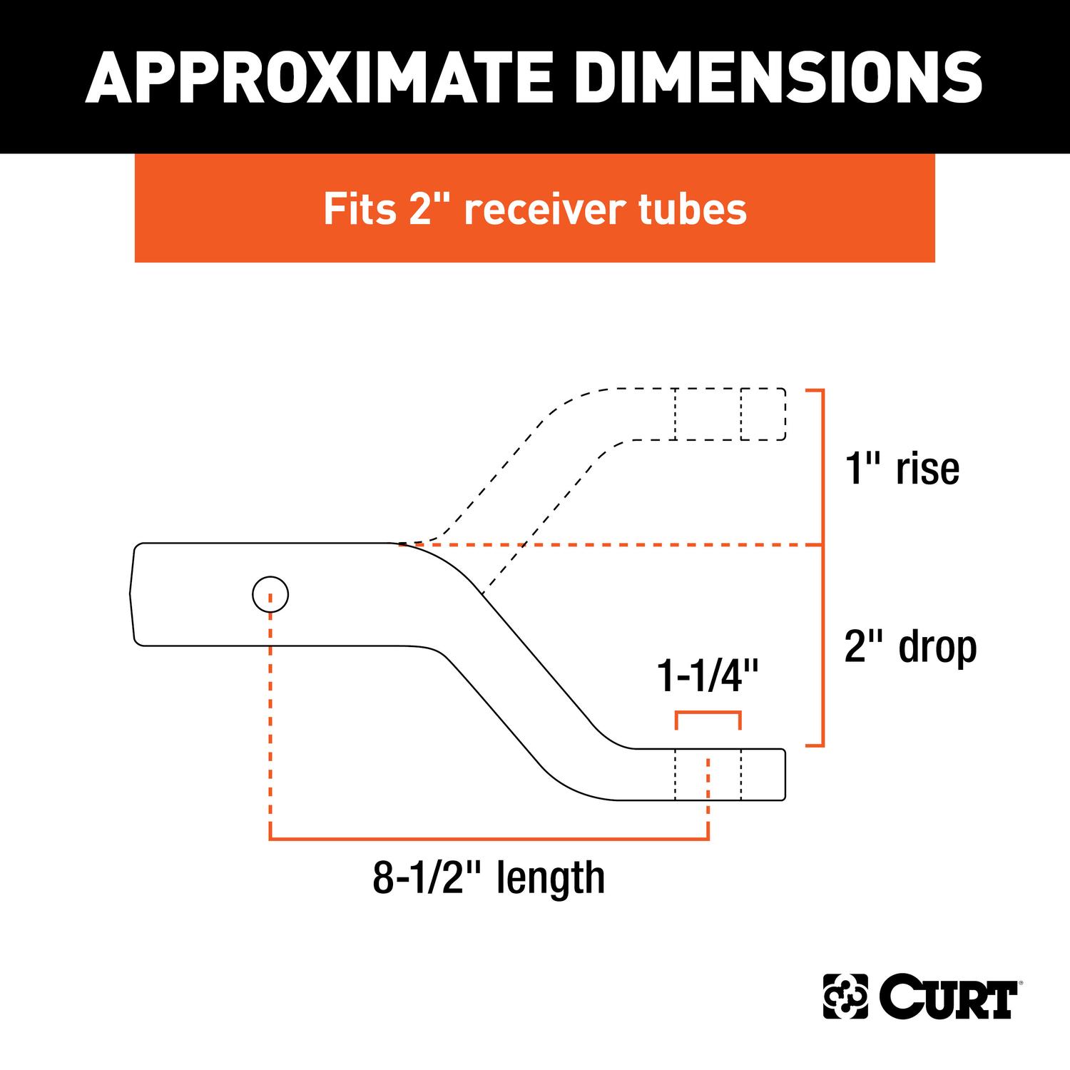 CURT 17000 lb. cap. 1.25 in. Ball Mount