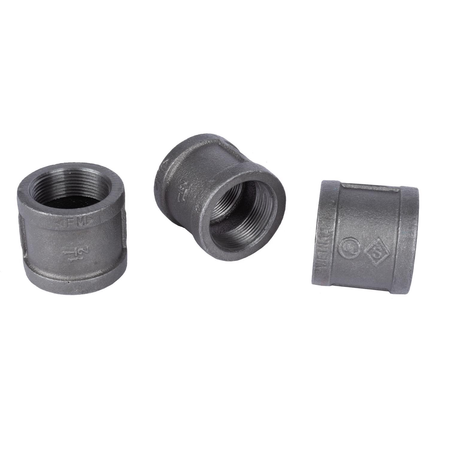 STZ Industries 1-1/2 in. FIP each X 1-1/2 in. D FIP Black Malleable Iron Coupling