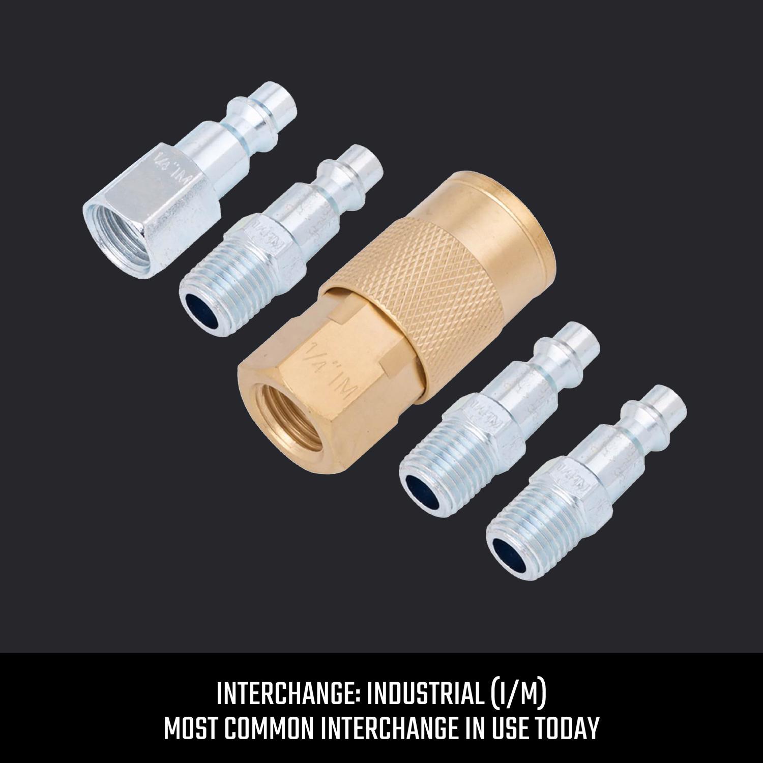 Craftsman Brass/Steel Coupler and Plug 1/4 in. 5 pc