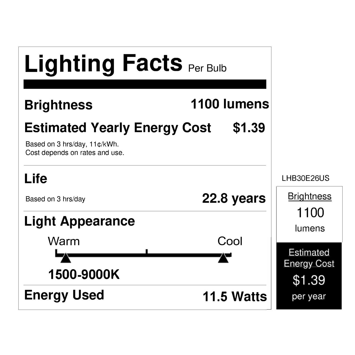 LIFX Smart Home BR30 E26 (Medium) Smart-Enabled LED Bulb Color Changing 75 Watt Equivalence 1 pk