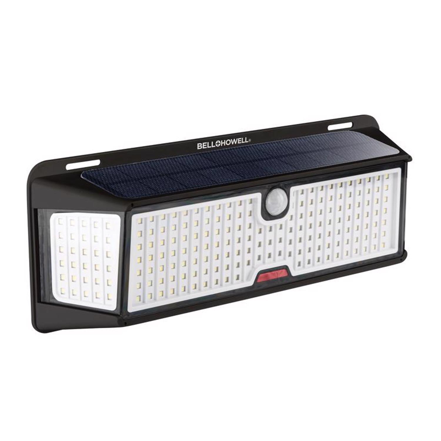 Bell & Howell Bionic Black Motion-Sensing LED Solar Wall Light