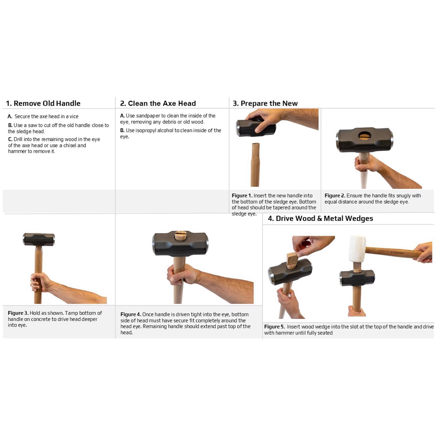 Truper 36 in. Wood Heavy Duty Sledge Replacement Handle Brown 1 pc