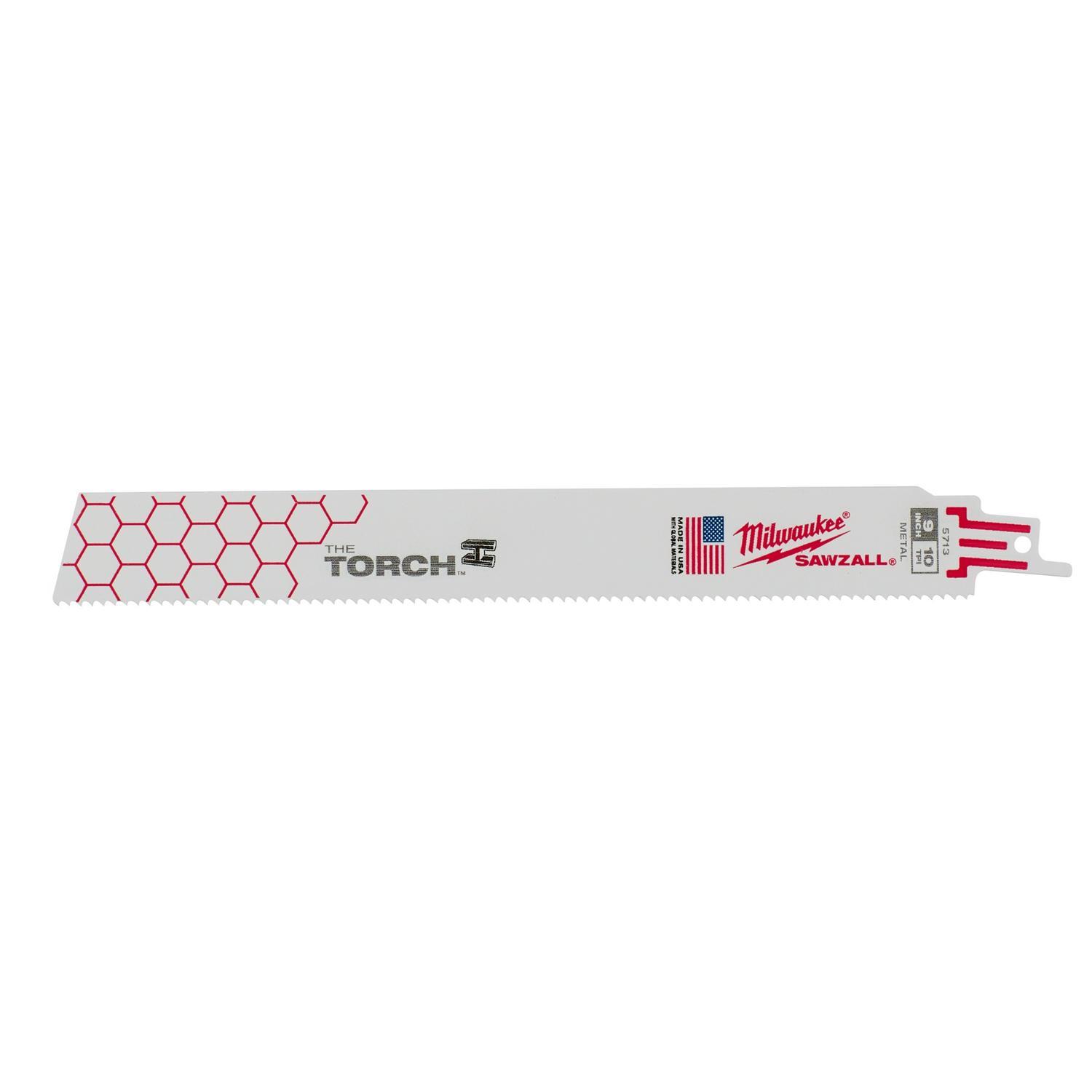 Milwaukee The Torch 9 in. Metal Demo Reciprocating Saw Blade 10 TPI 1 pk
