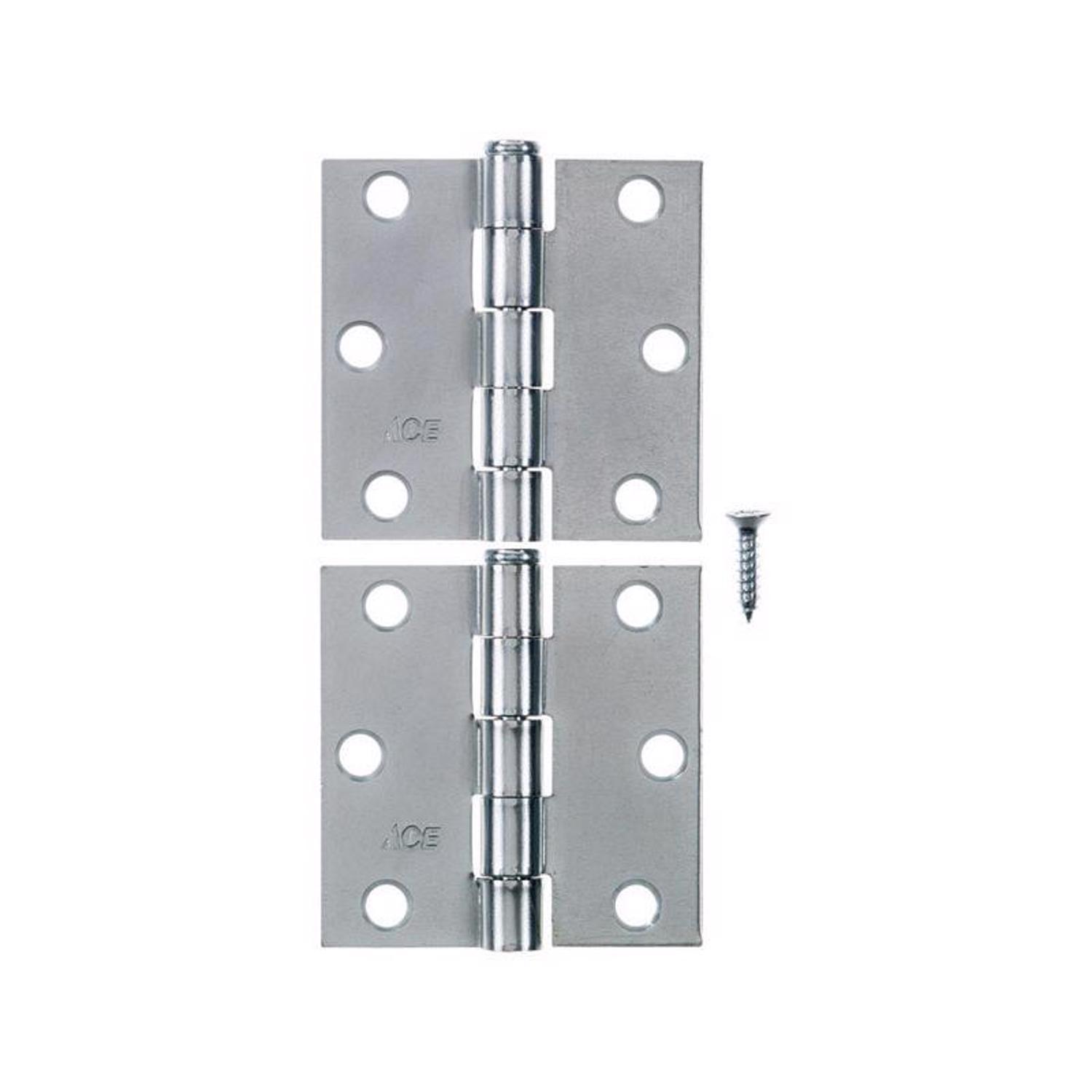 Ace 2-1/2 in. L Zinc-Plated Broad Hinge 2 pk