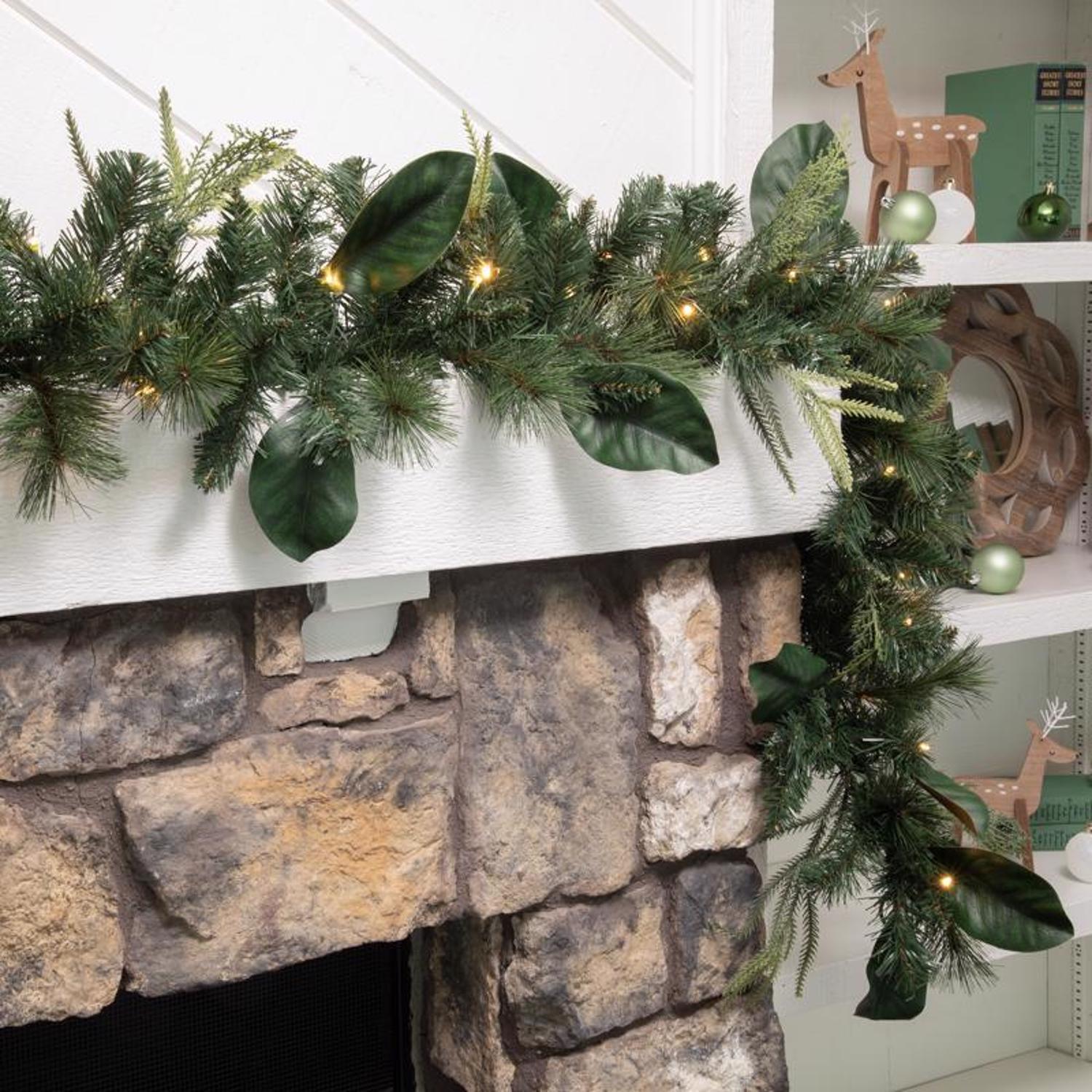 Celebrations 12 in. D X 9 ft. L LED Prelit Garland