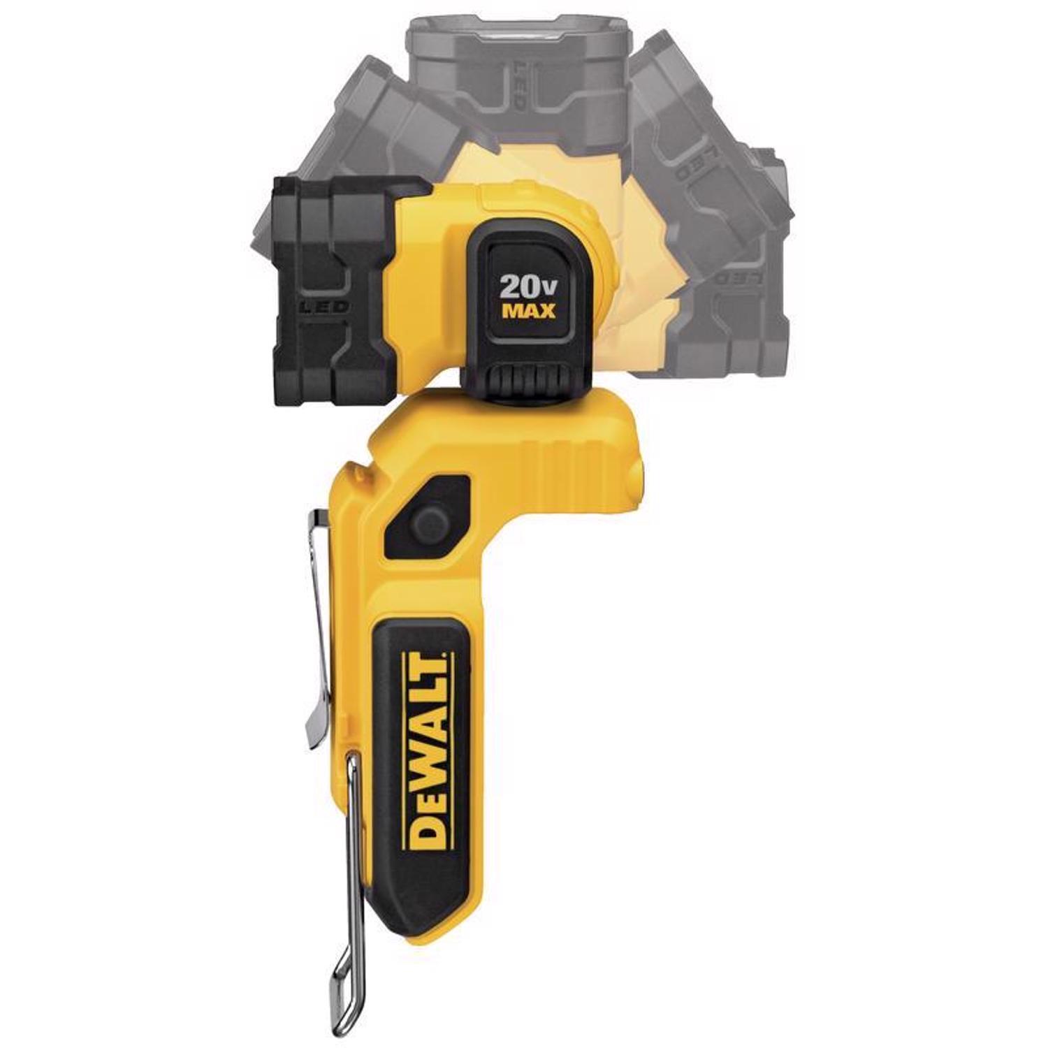 DeWalt 20V MAX 160 lm Black/Yellow LED Rechargeable Work Light Flashlight