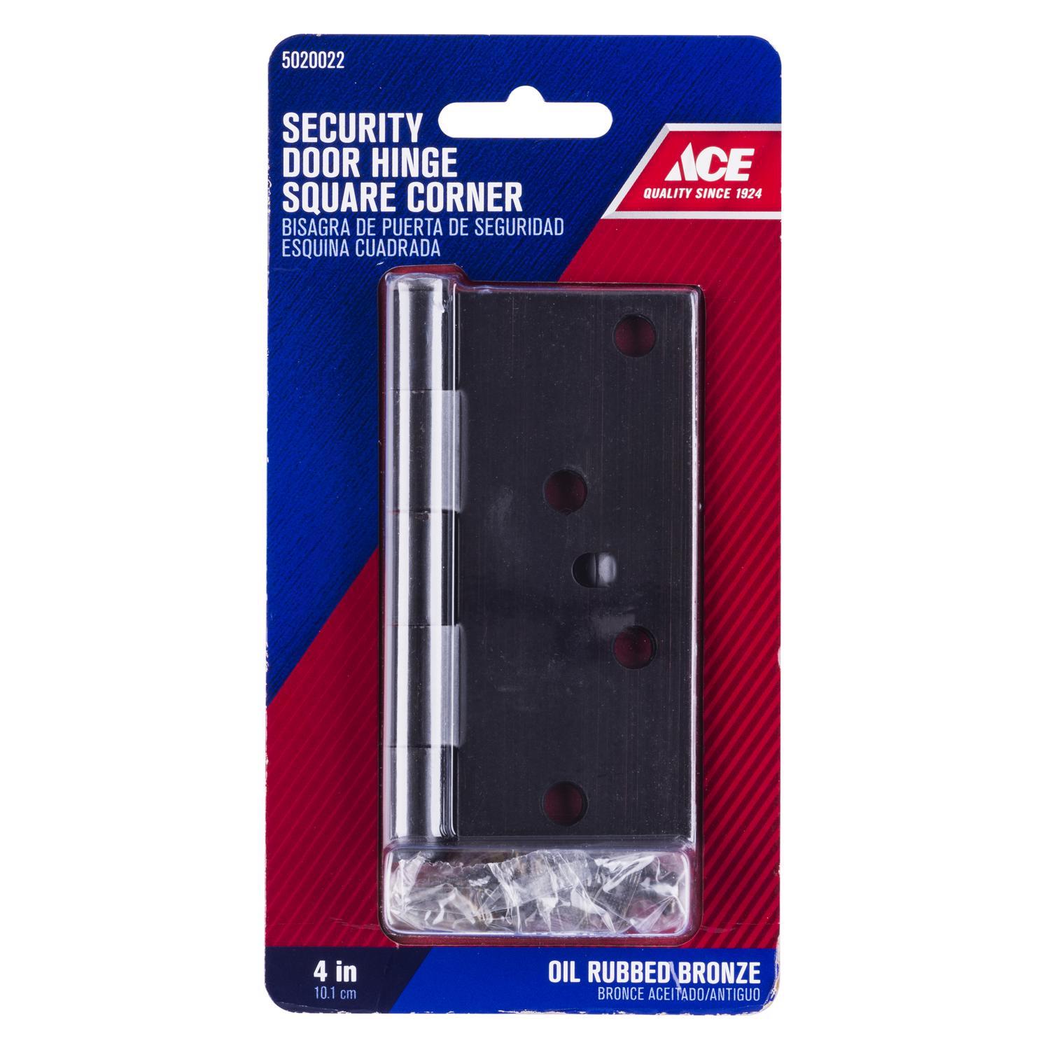 Ace 4 in. L Oil Rubbed Bronze Residential Door Hinge 1 pk