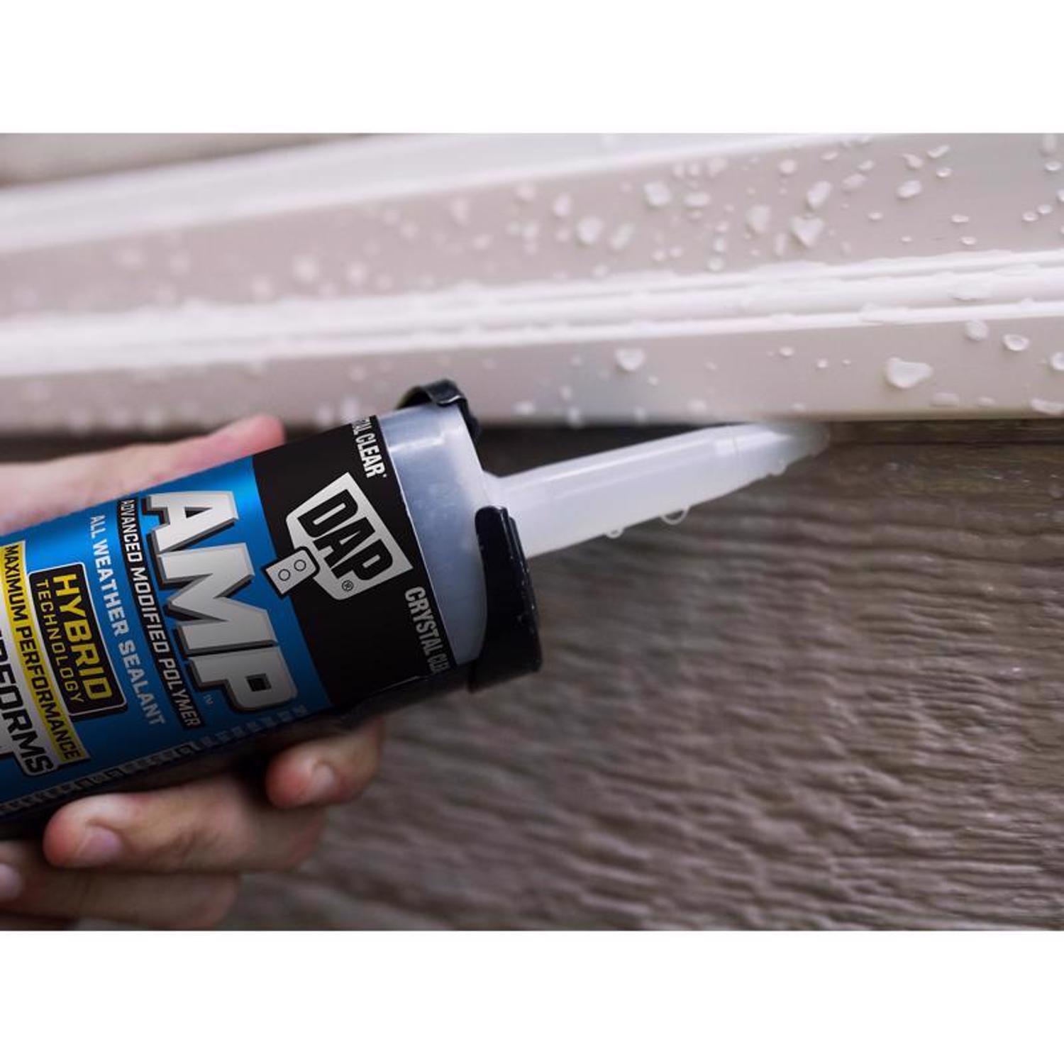 DAP AMP Crystal Clear Polymer Advanced Hybrid Caulk Sealant 9 oz