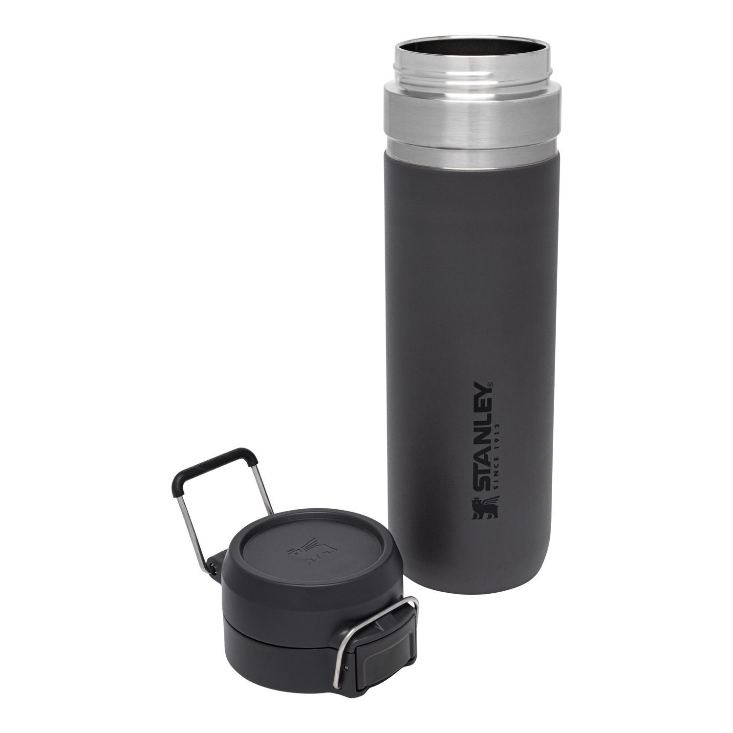 Stanley Quick Flip Go 24 oz Double Wall Charcoal BPA Free Vacuum Insulated Bottle