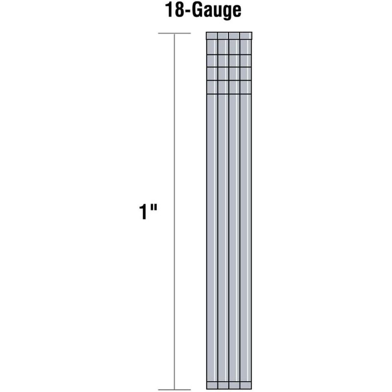 Metabo HPT 18 Gauge Electro Galvanized Brad Nails 1in.x 18 GA EG 5000 Count