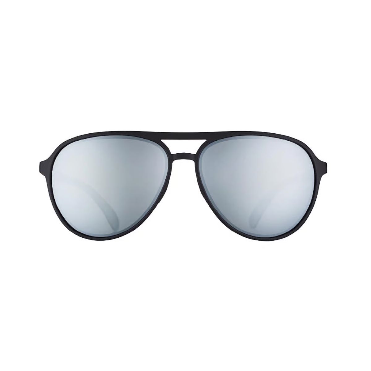 goodr Mach G - Add the Chrome Package Sunglasses Unisex Black Frame Silver Lens Polarized