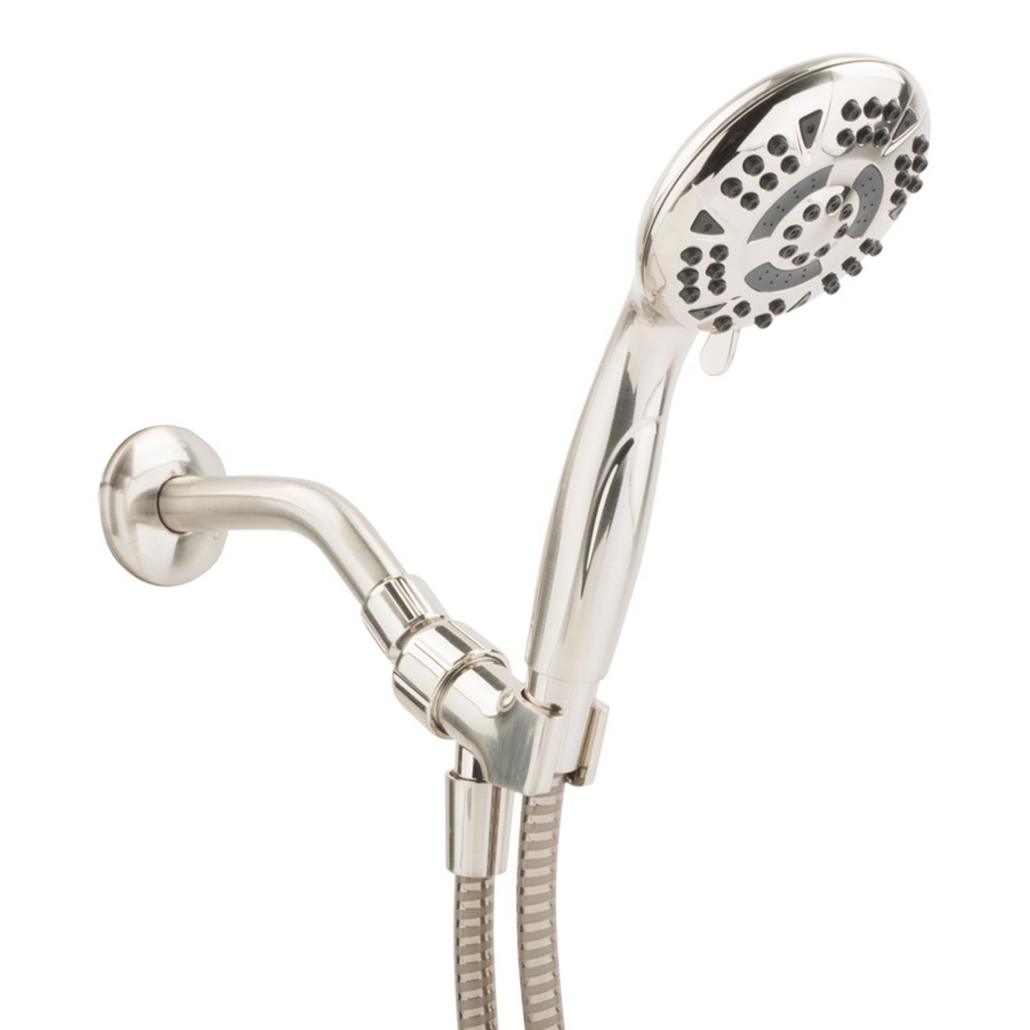 OakBrook Brushed Nickel PVC 5 settings Handheld Showerhead 1.8 gpm