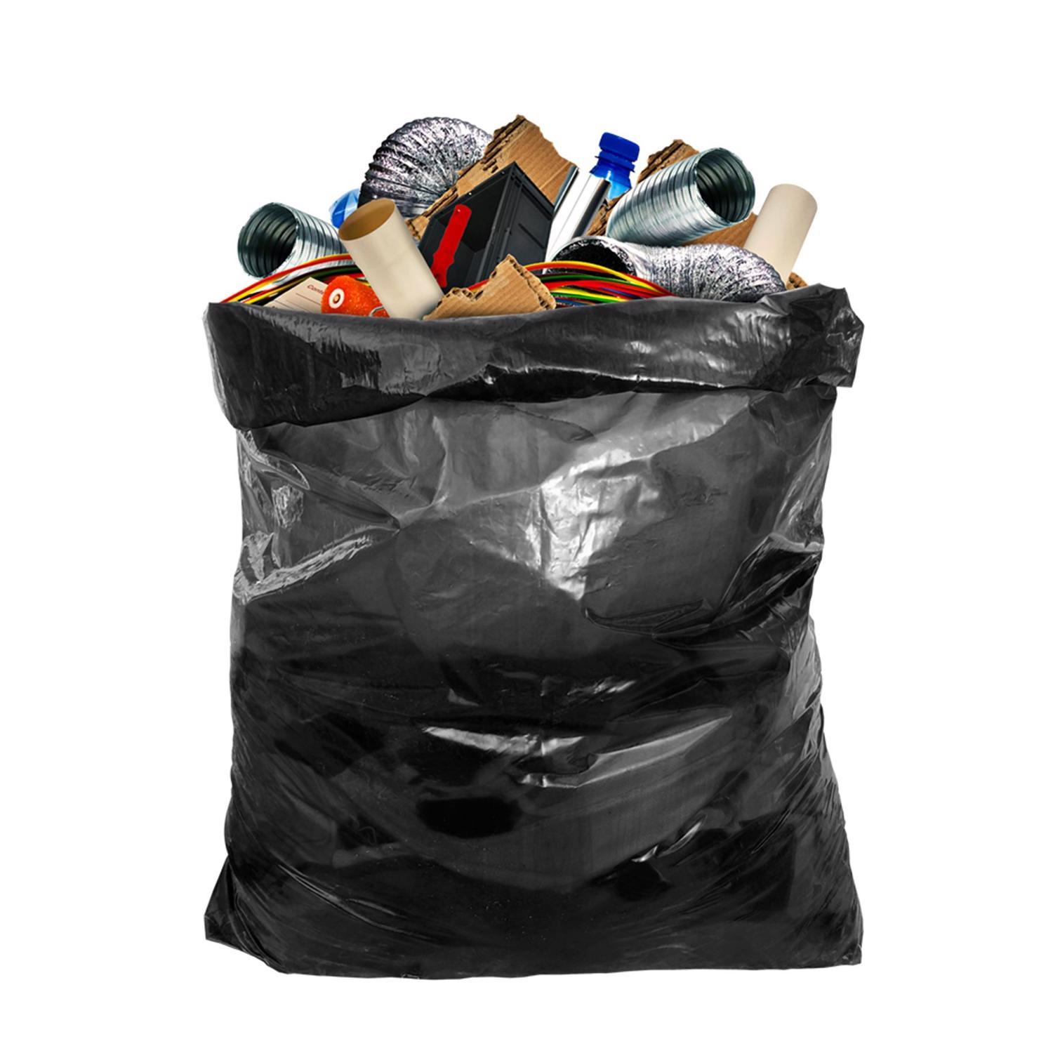 Iron-Hold 55 gal No Scent Scent Contractor Bags Wing Ties 15 pk 3 mil