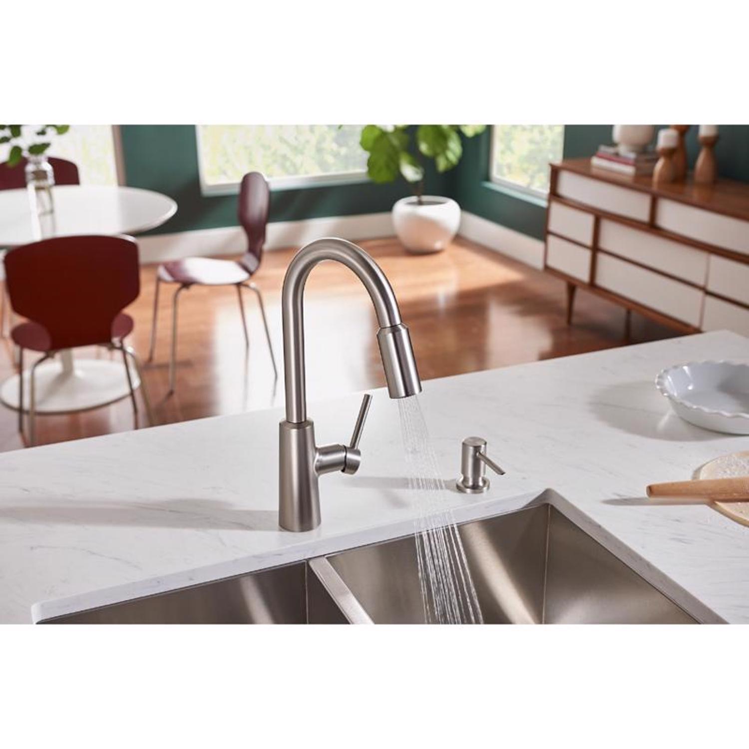 Moen Nori One Handle Stainless Steel Pull-Down Kitchen Faucet