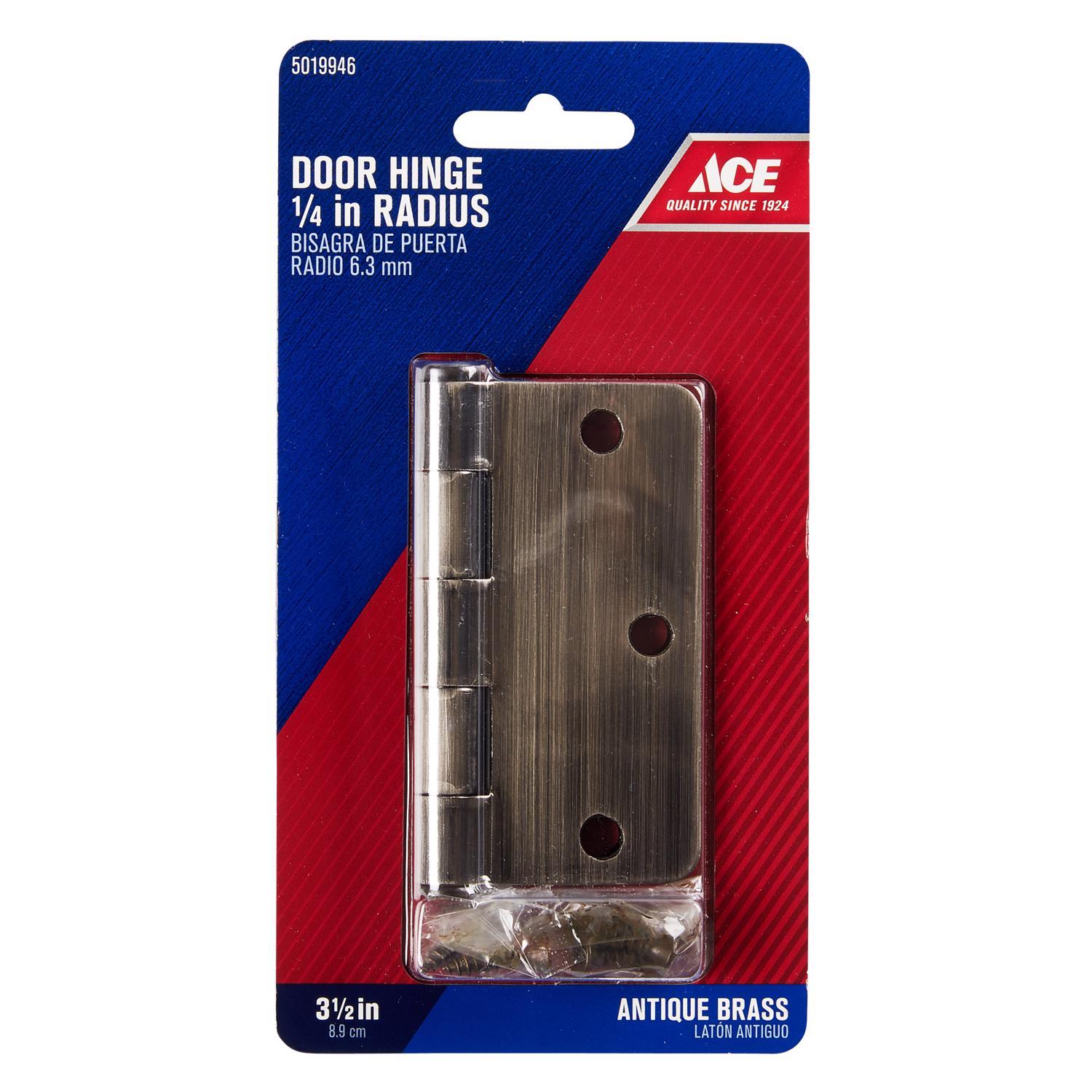 Ace 3-1/2 in. L Antique Brass Residential Door Hinge 1 pk
