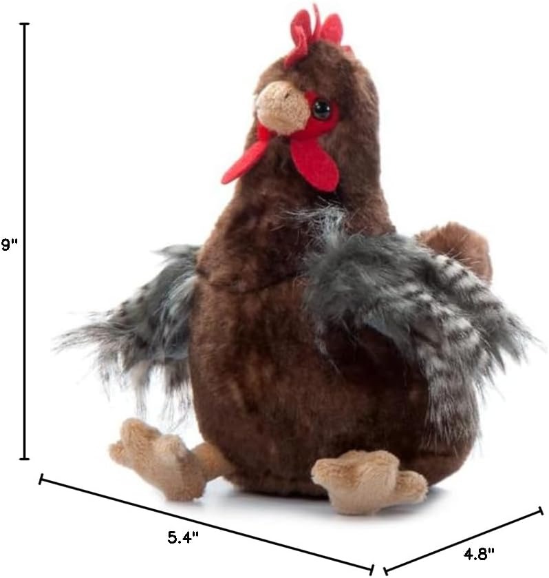 The Petting Zoo Chicken Rooster Stuffed Animal Plushie 9 in.