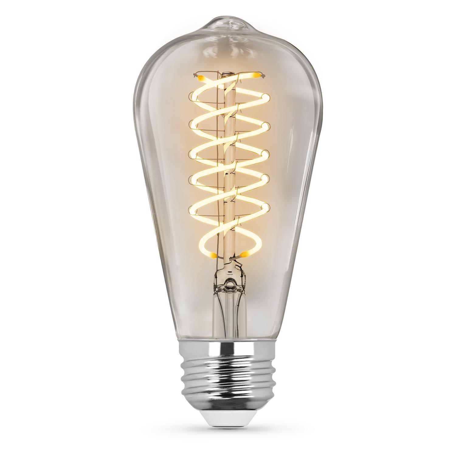 Feit ST19 E26 (Medium) Filament LED Bulb Soft White 60 Watt Equivalence 1 Pack