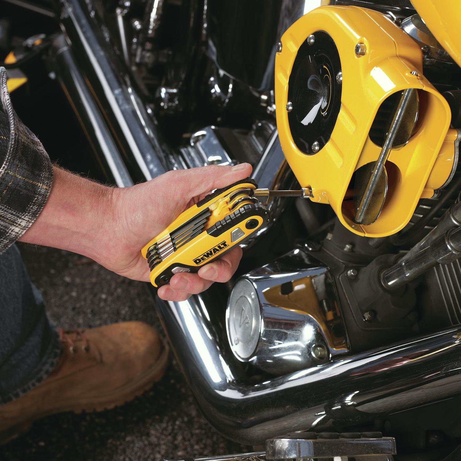 DeWalt Multi-Size SAE Fold-Up Locking Hex Key Set 8 pc