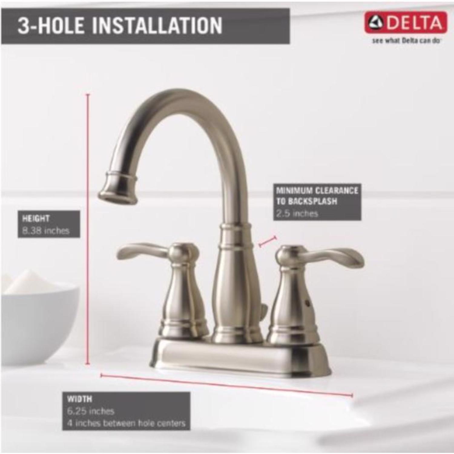 Delta Porter Brushed Nickel Bathroom Faucet 4 in.