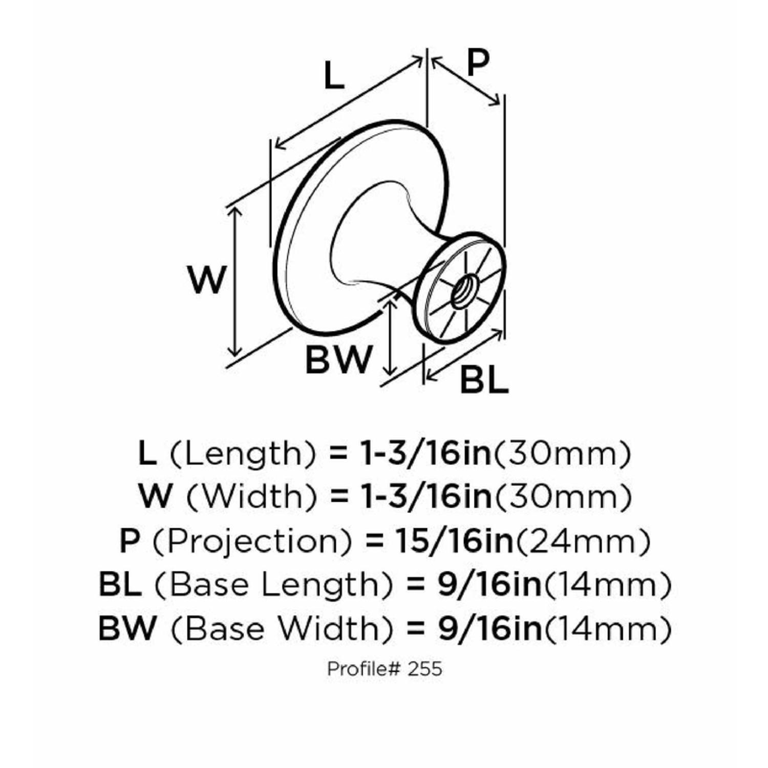 Amerock Allison Round Cabinet Knob 1-3/16 in. D 15/16 in. Polished Brass 1 pk