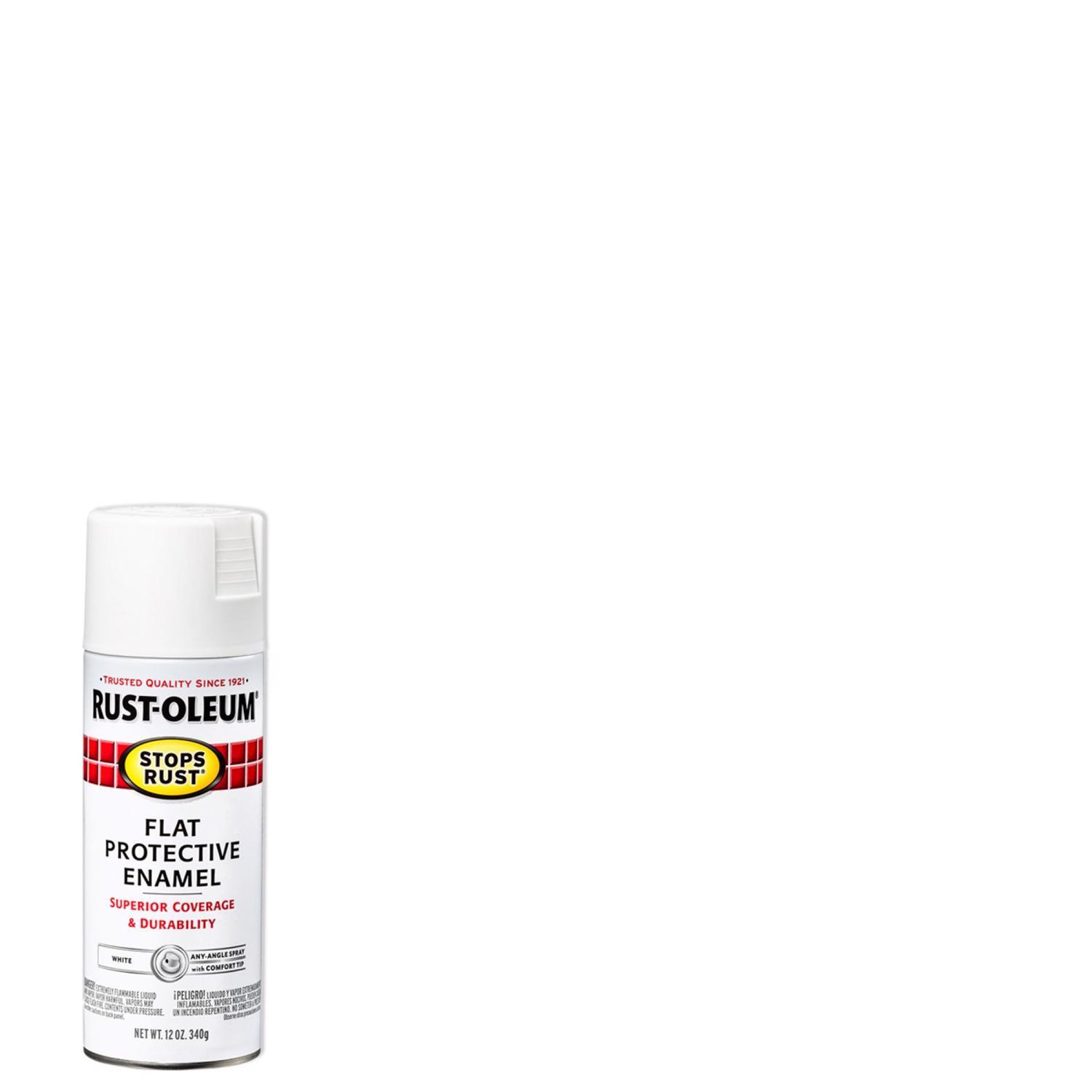 Rust-Oleum Stops Rust Flat White Spray Paint 12 oz