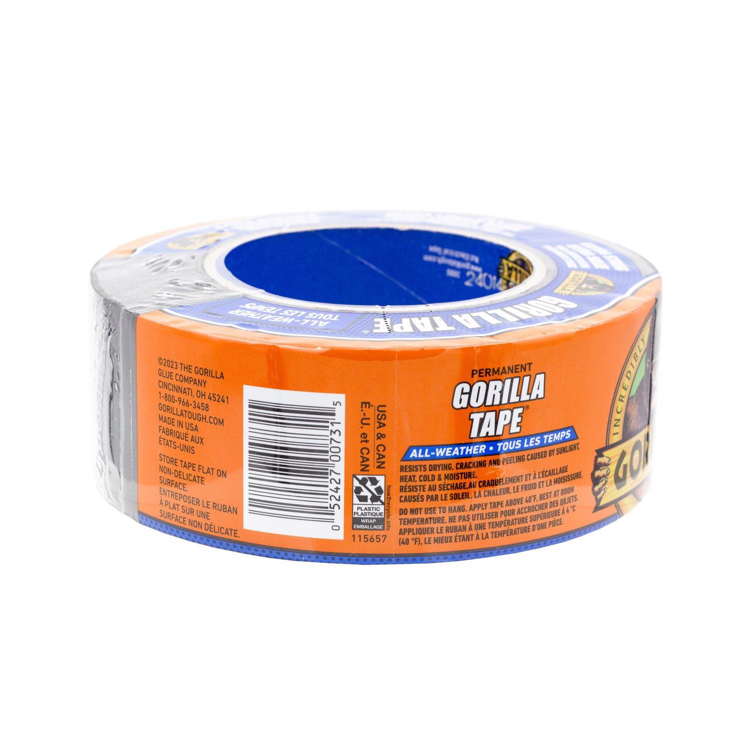 Gorilla 1.88 in. W X 25 yd L Black Duct Tape