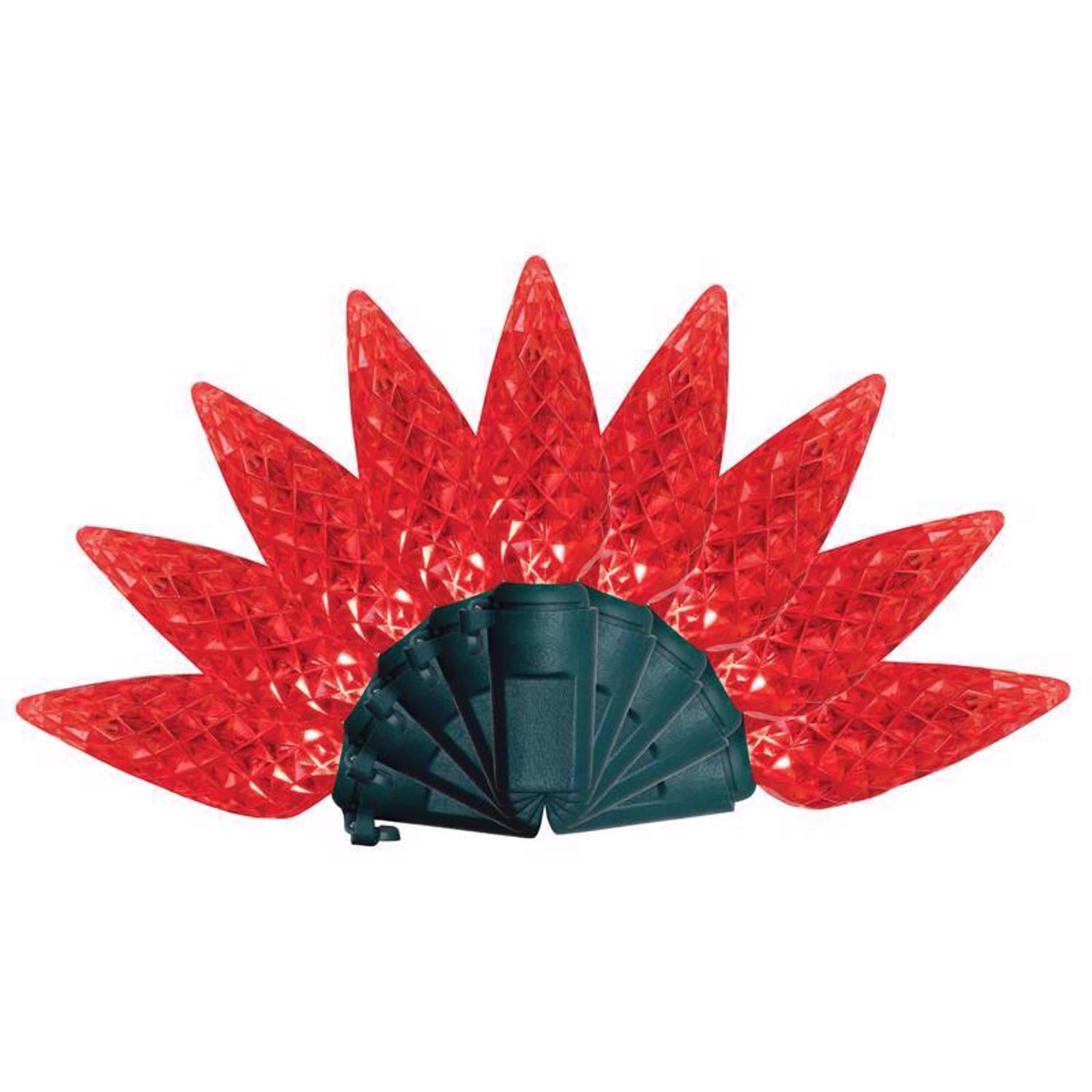 Celebrations Classic LED C6 Red 100 ct String Christmas Lights 24.75 ft.