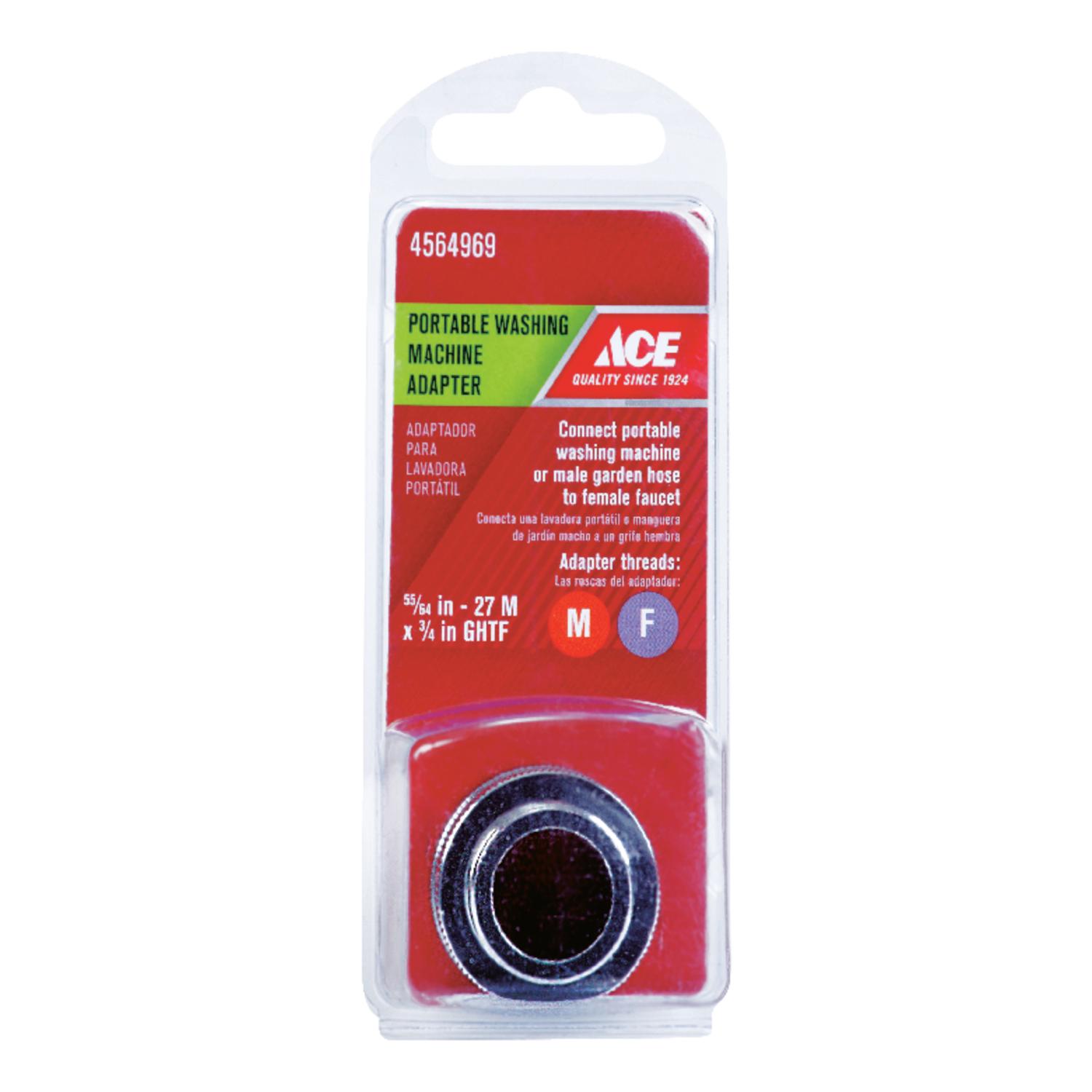 Ace 55/64 to 3/4 in. Brass Threaded Male/Female Washing Machine Adapter