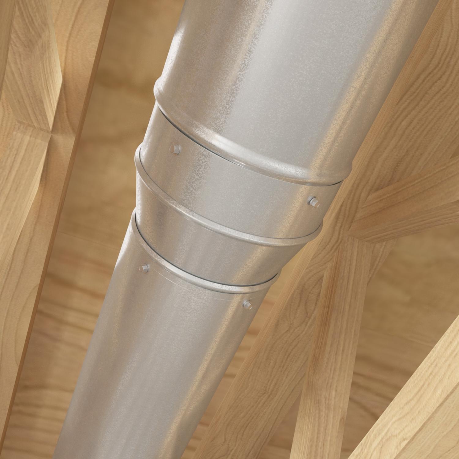 Imperial 5 in. D X 6 in. D Galvanized Steel Furnace Pipe Increaser