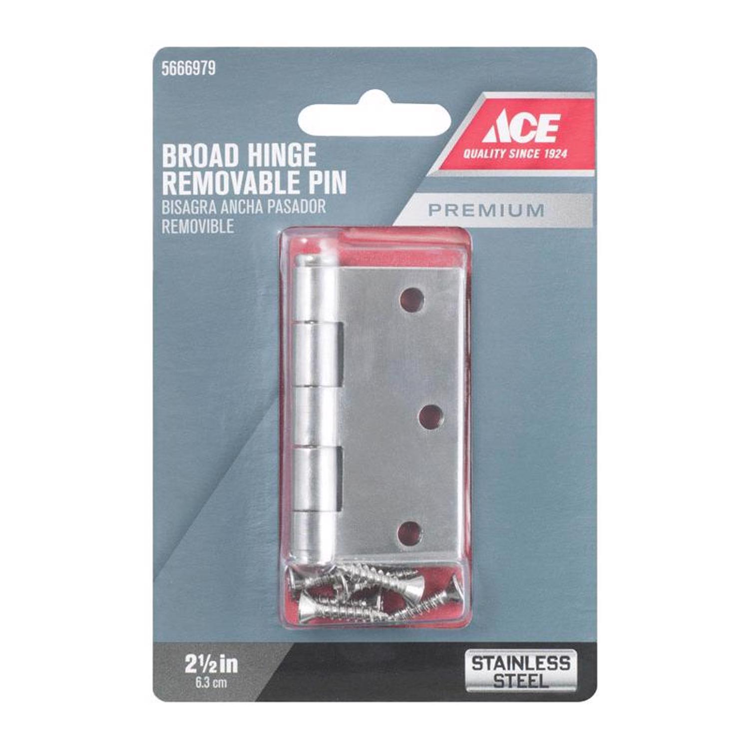 Ace 2-1/2 in. L Stainless Steel Door Hinge 1 pk