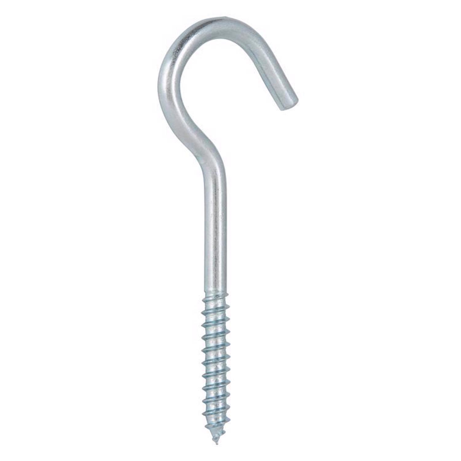 Ace Small Zinc-Plated Steel 3.375 in. L Ceiling Hook 50 lb 2 pk