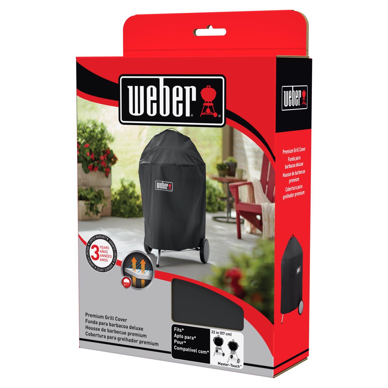 Weber Black Grill Cover For Premium 22 inch Charcoal Grills