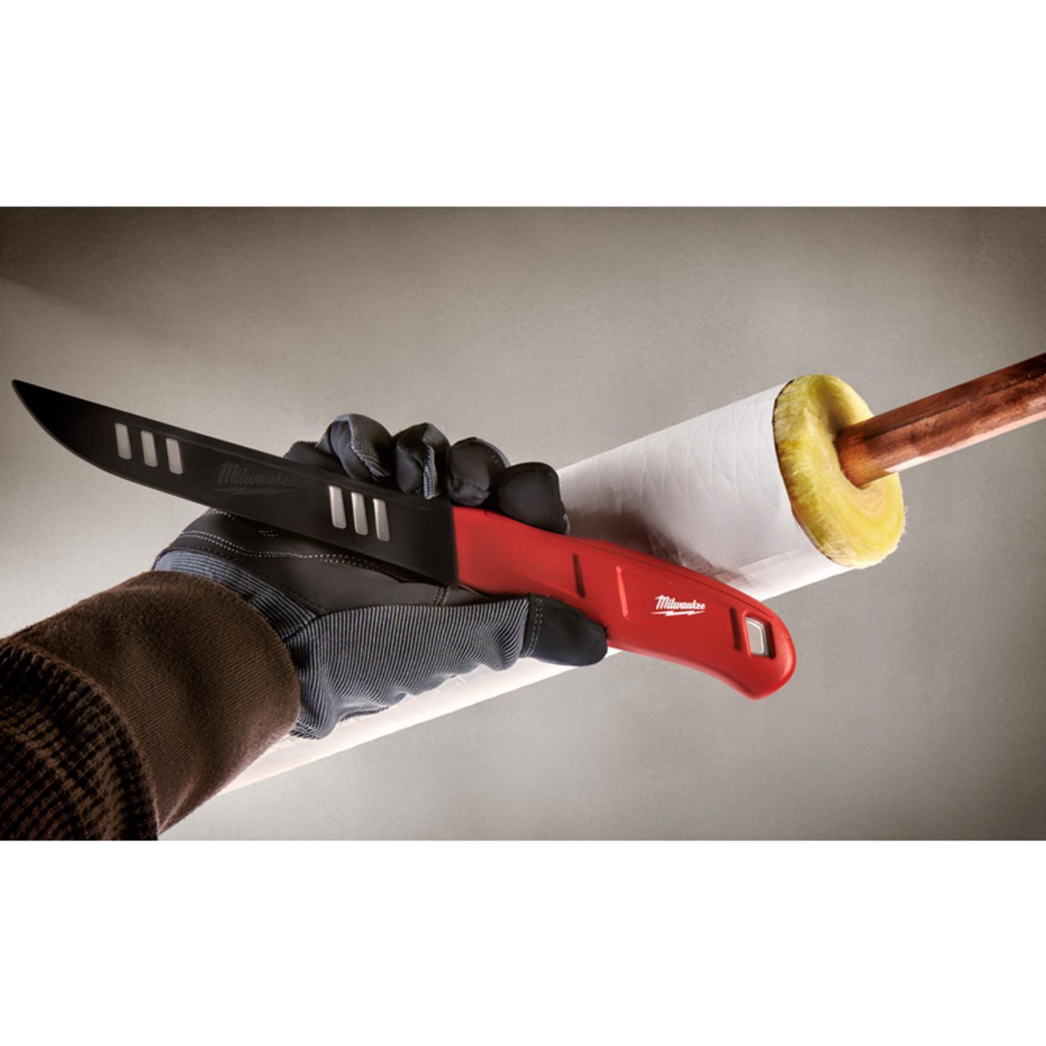 Milwaukee 12 in. Fixed Blade Smooth Insulation Knife Red 1 pk