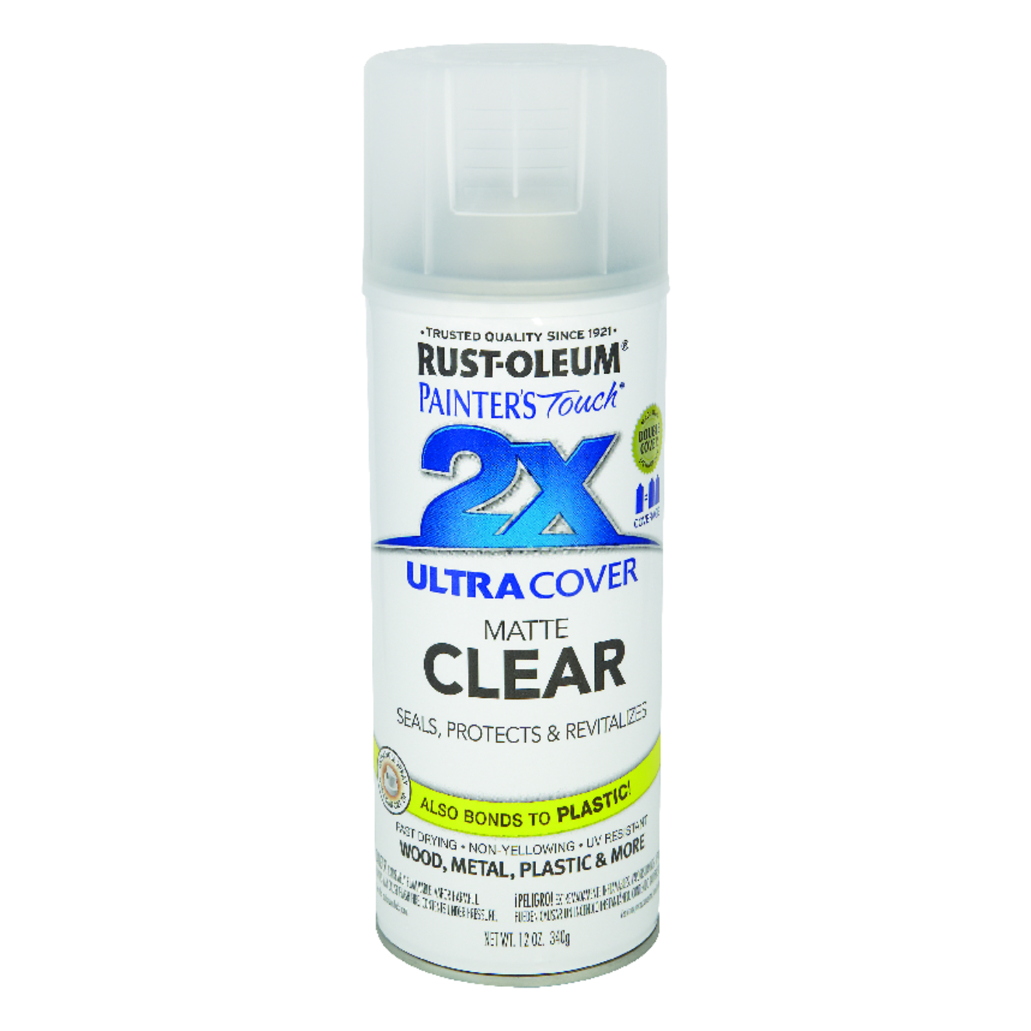 Rust-Oleum Painter's Touch 2X Ultra Cover Matte Clear Paint+Primer Spray Paint 12 oz