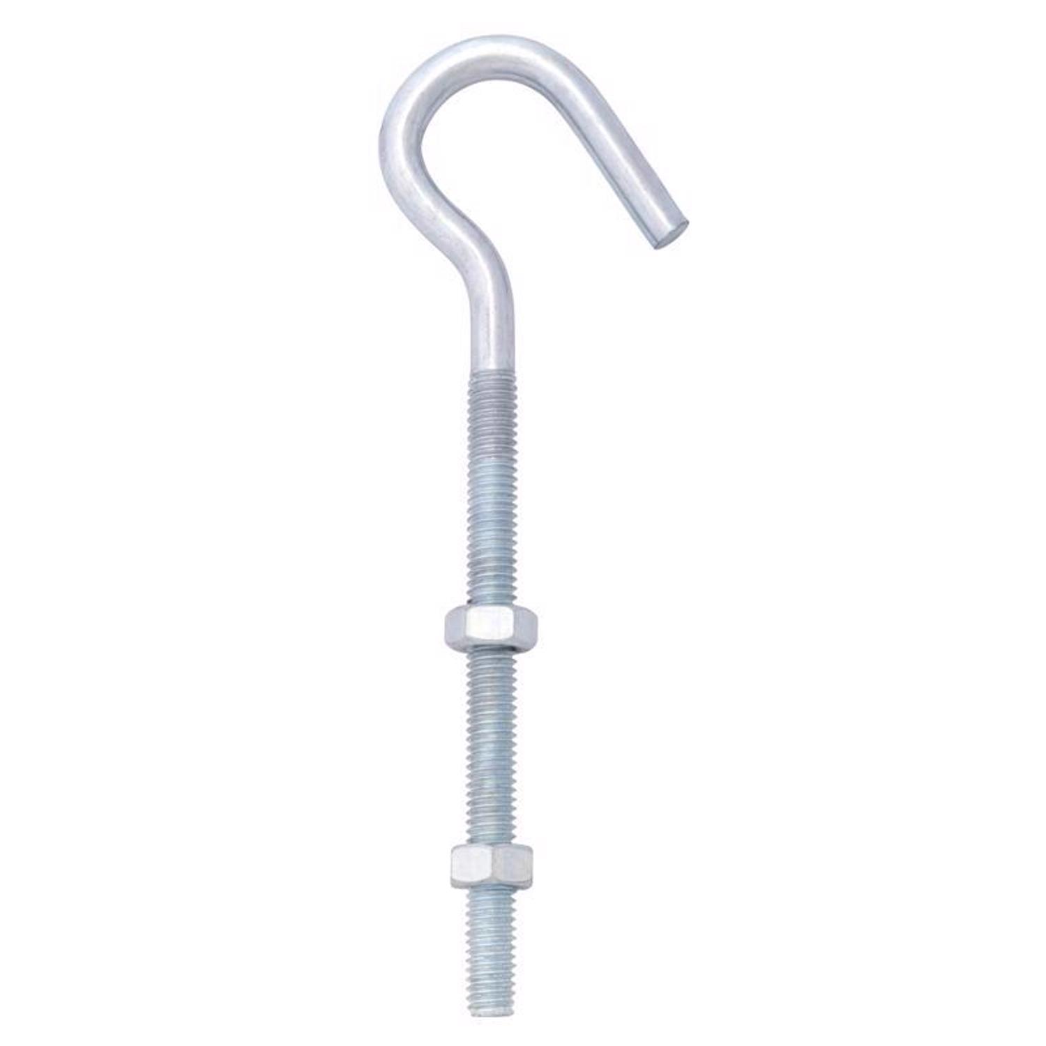 Hampton Medium Zinc-Plated Silver Steel 6 in. L Clothesline Bolt Hook 160 lb 1 pk