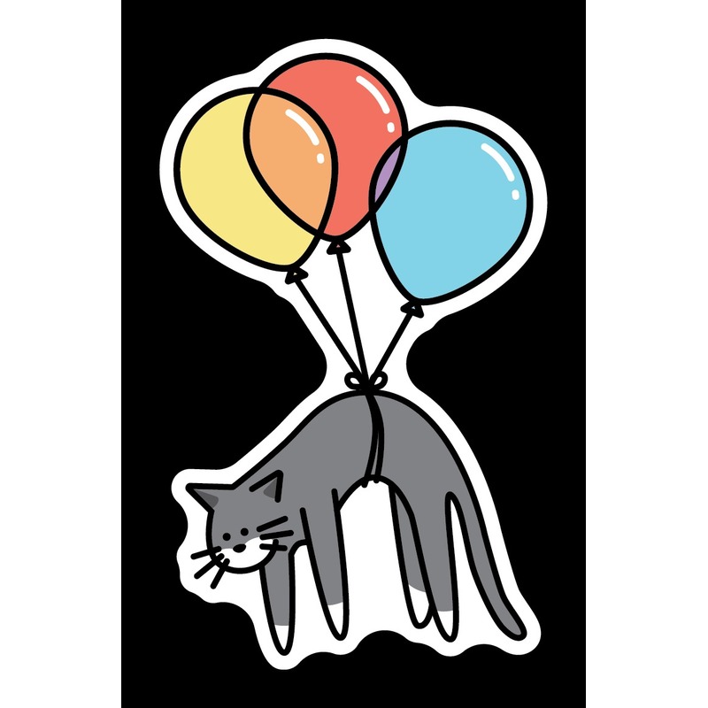 Sticker Northwest Balloon Cat Vinyl Sticker
