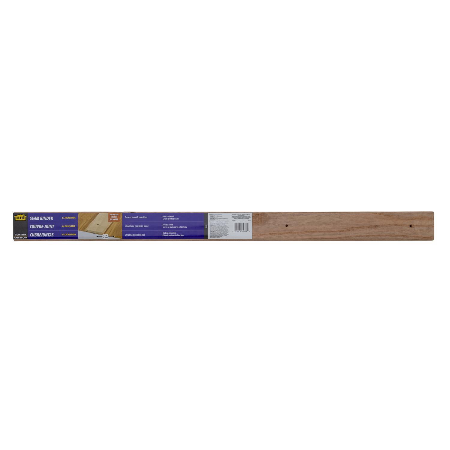 M-D 2-1/2 in. W X 36 in. L Unfinished Brown Hardwood Seam Binder