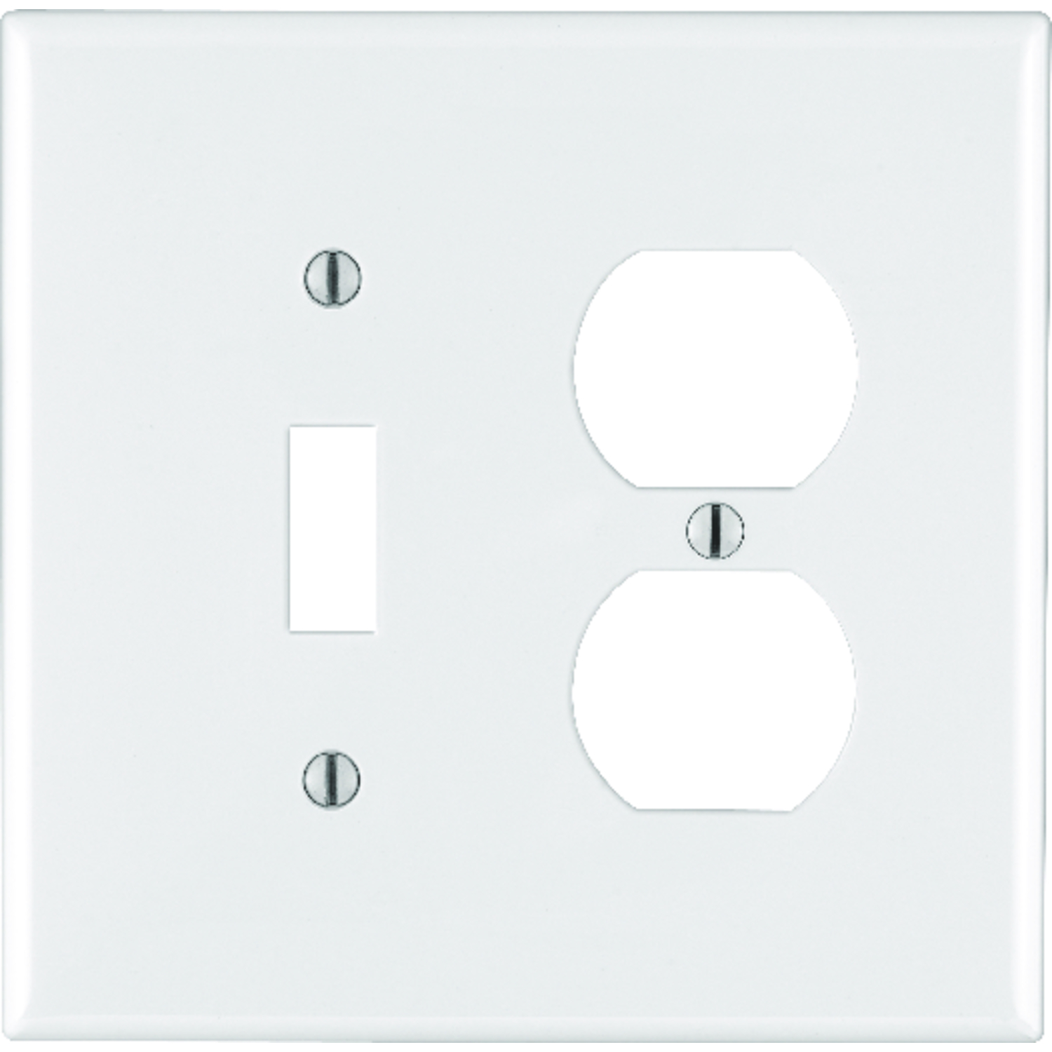 Leviton White 2 gang Thermoplastic Nylon Duplex/Toggle Wall Plate 1 pk