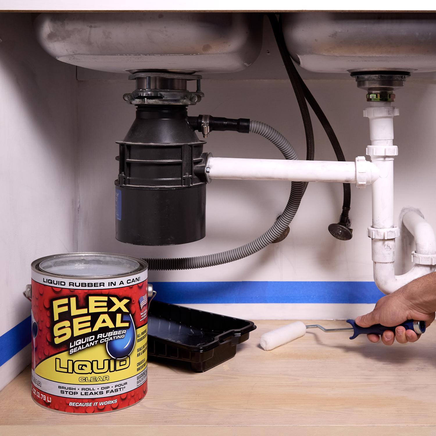 Flex Seal Family of Products Flex Seal Clear Liquid Rubber Sealant Coating 1 gal