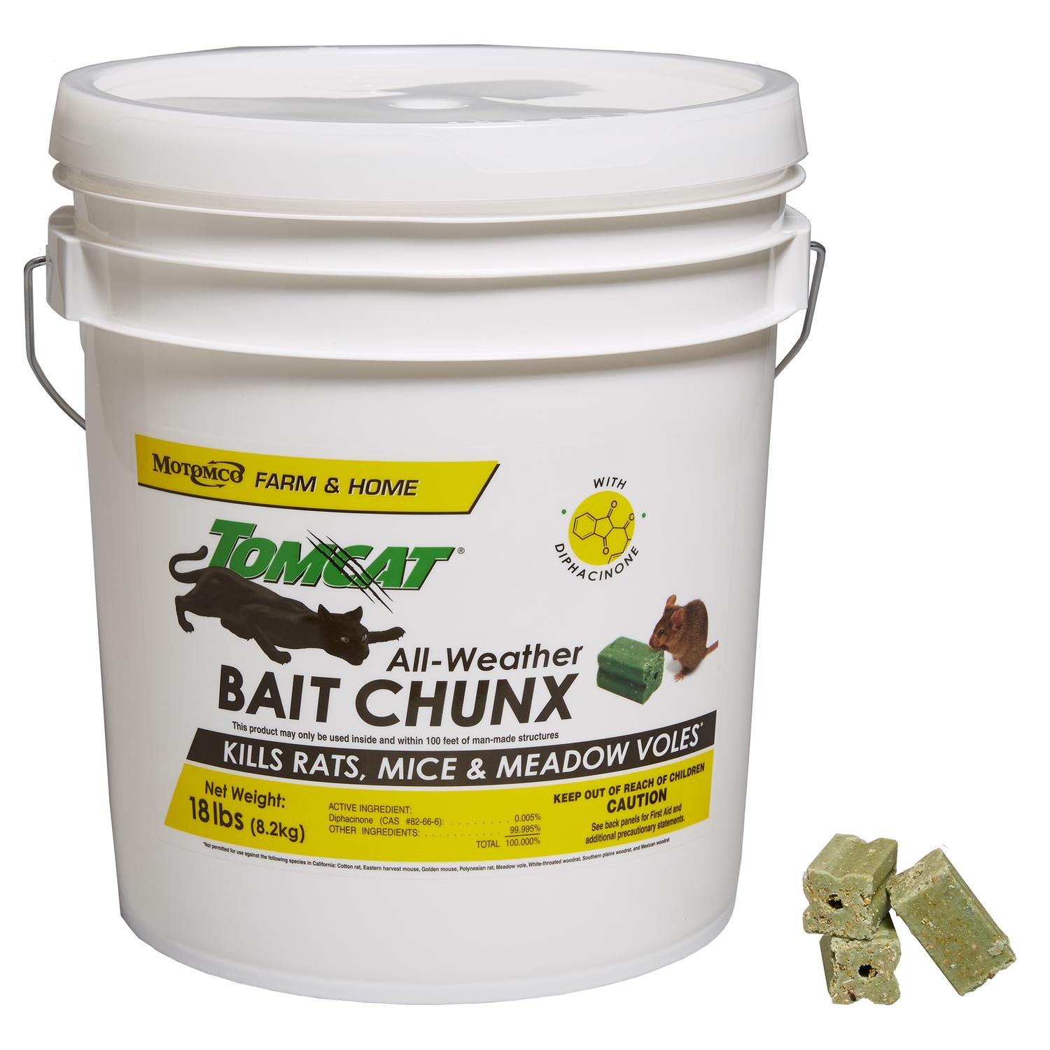 Tomcat Toxic Peanut-Flavored Bait Blocks For Mice and Rats 18 lb
