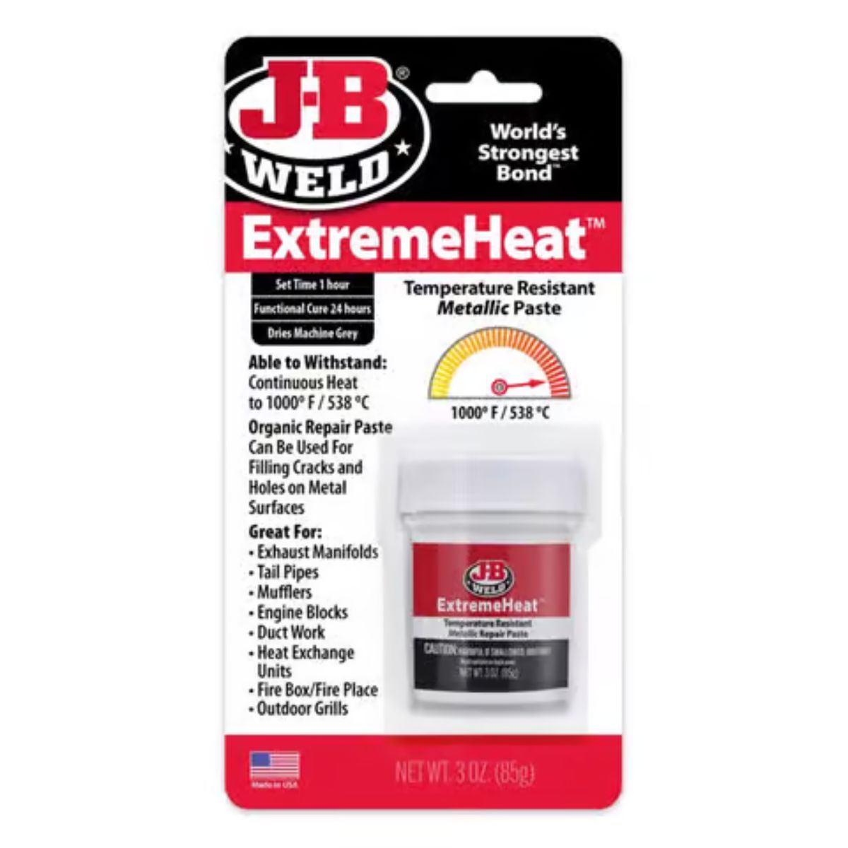 J-B Weld ExtremeHeat High Strength Automotive Adhesive Paste 3 oz.