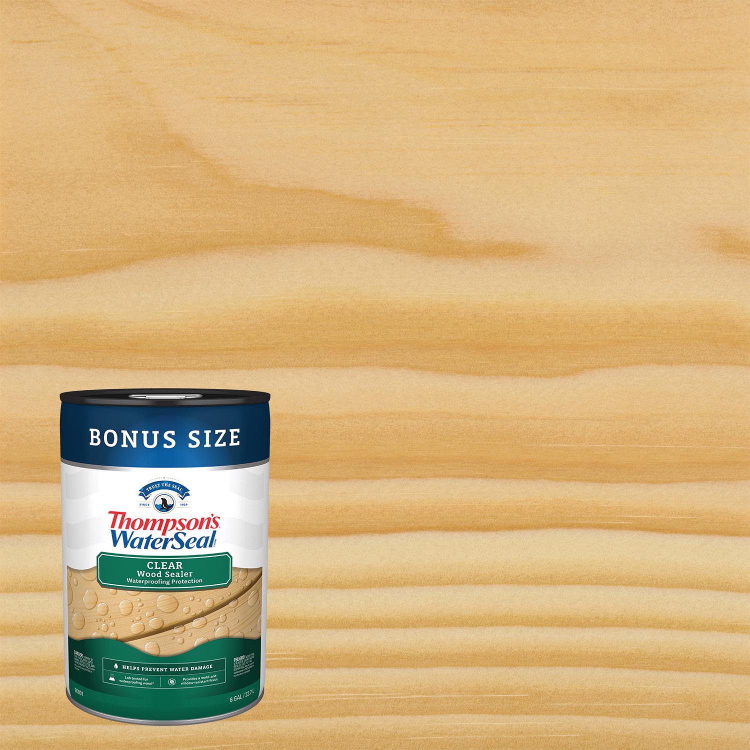 Thompson's WaterSeal Clear Wood Sealer Clear Oil-Based Wood Sealant 6 gal