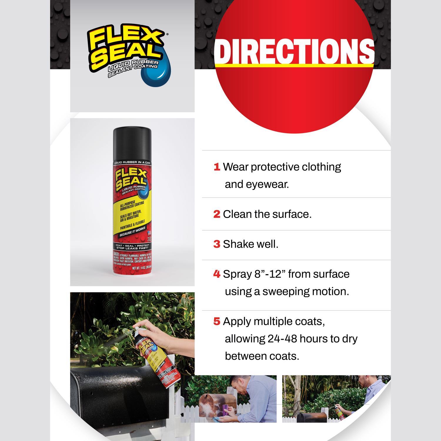 Flex Seal Family of Products Flex Seal White Rubber Spray Sealant 14 oz