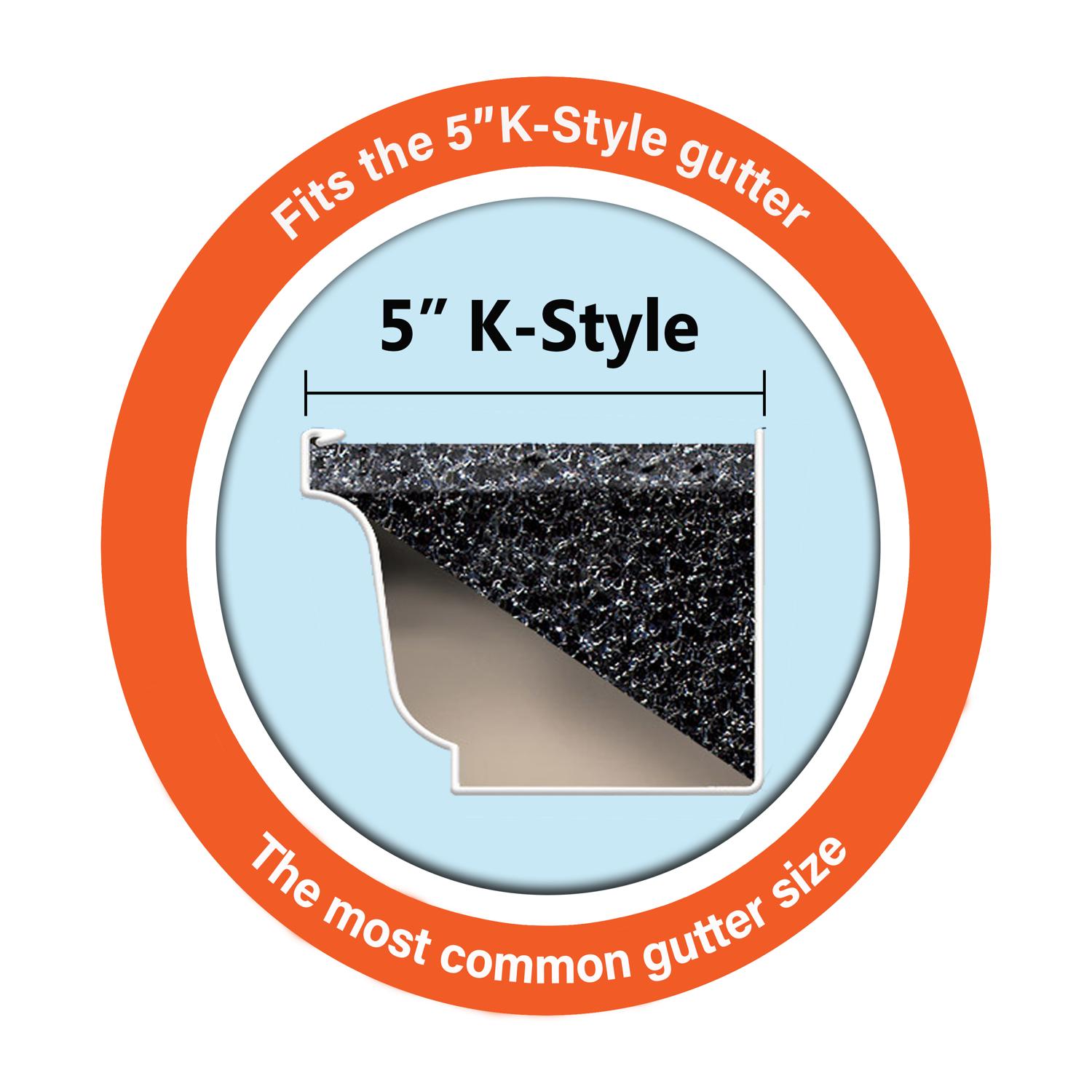 GutterFoam 5 in. W X 48 in. L Black Polyester Foam Gutter Guard 1 pk